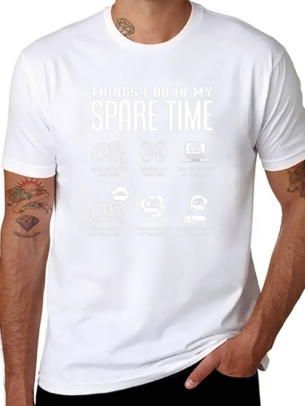 Spare Time Snake Lover T-Shirt product image 7
