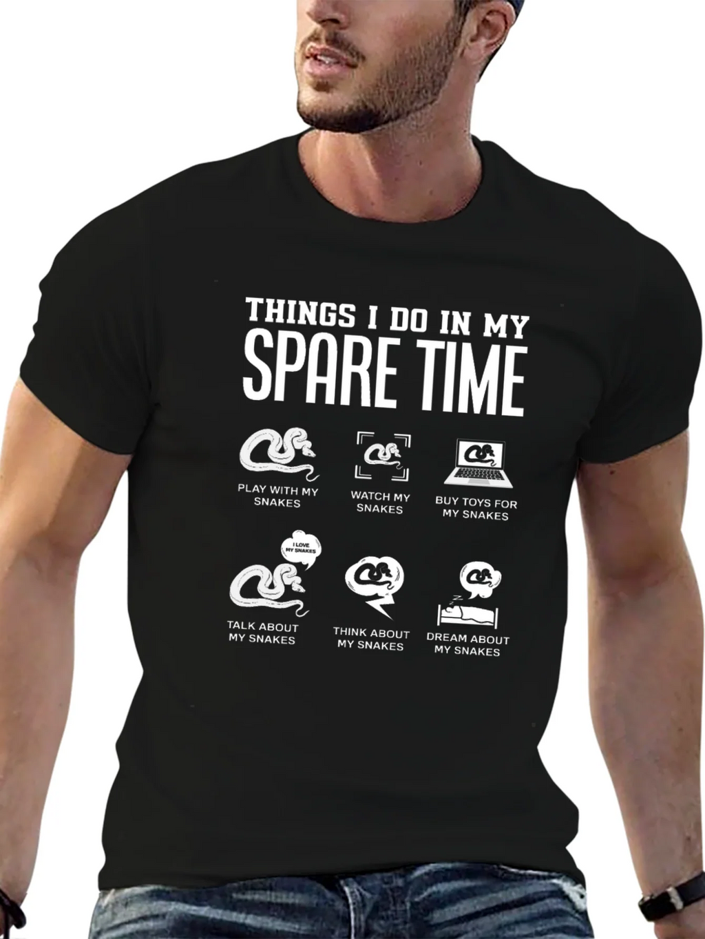 Spare Time Snake Lover T-Shirt product image 6