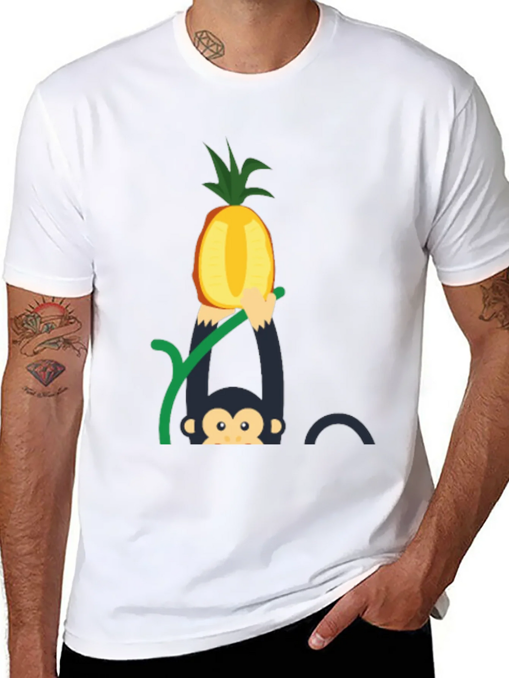Monkey Pineapple T-Shirt - Fun Graphic Tee product image 7