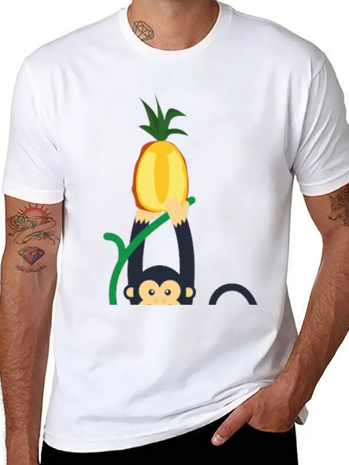 Monkey Pineapple T-Shirt - Fun Graphic Tee product image 7