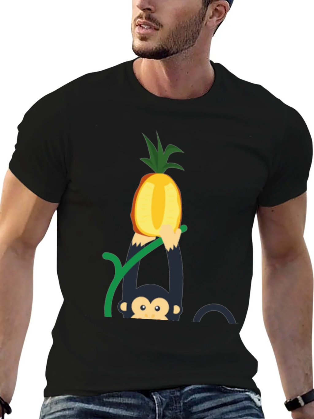Monkey Pineapple T-Shirt - Fun Graphic Tee product image 6
