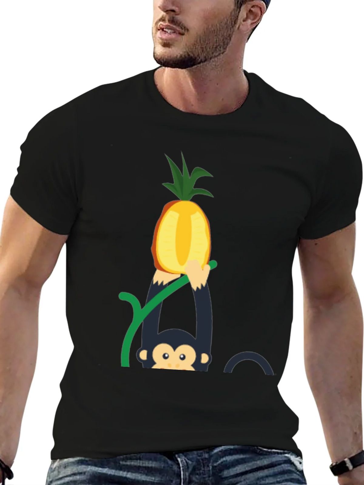 Monkey Pineapple T-Shirt - Fun Graphic Tee product image 6