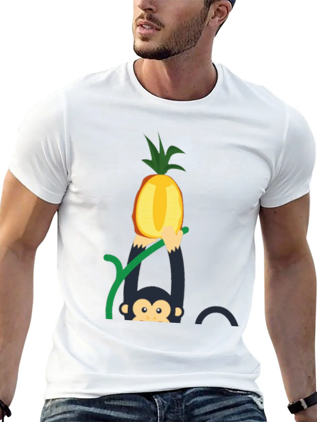 Monkey Pineapple T-Shirt - Fun Graphic Tee product image 12