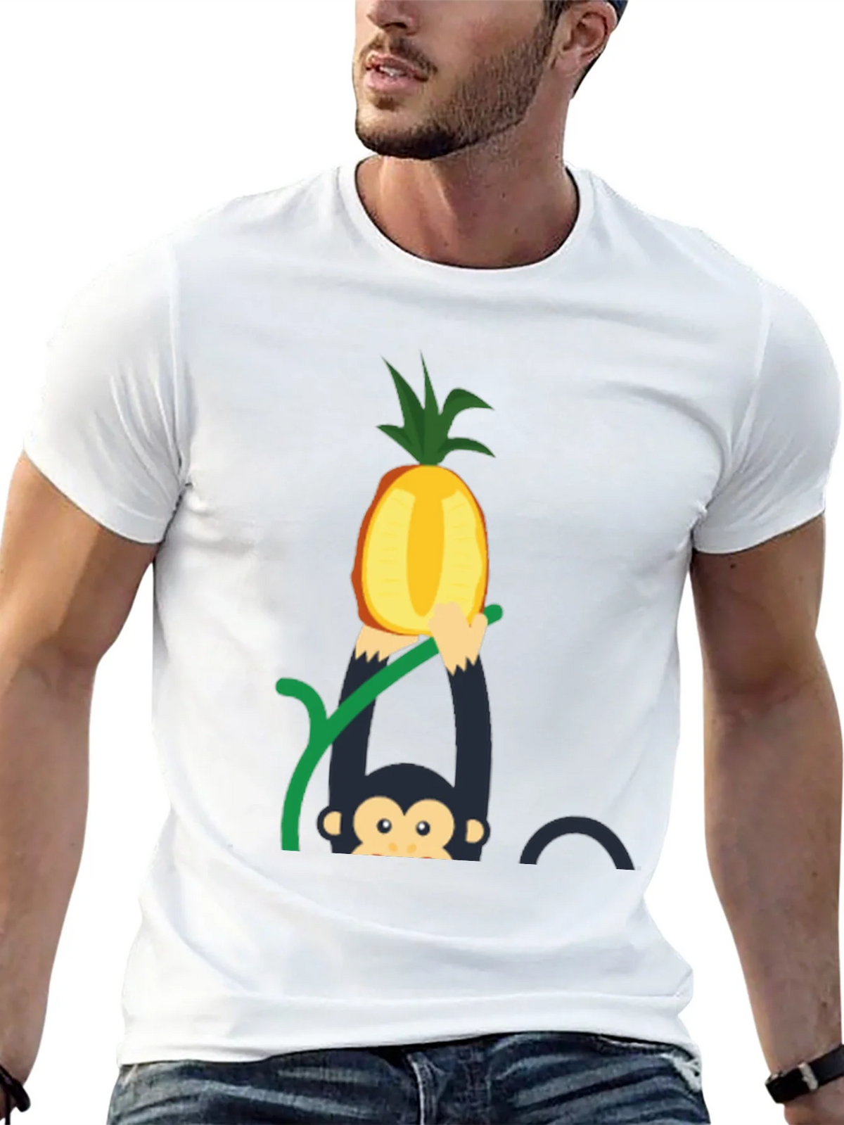 Monkey Pineapple T-Shirt - Fun Graphic Tee product image 12