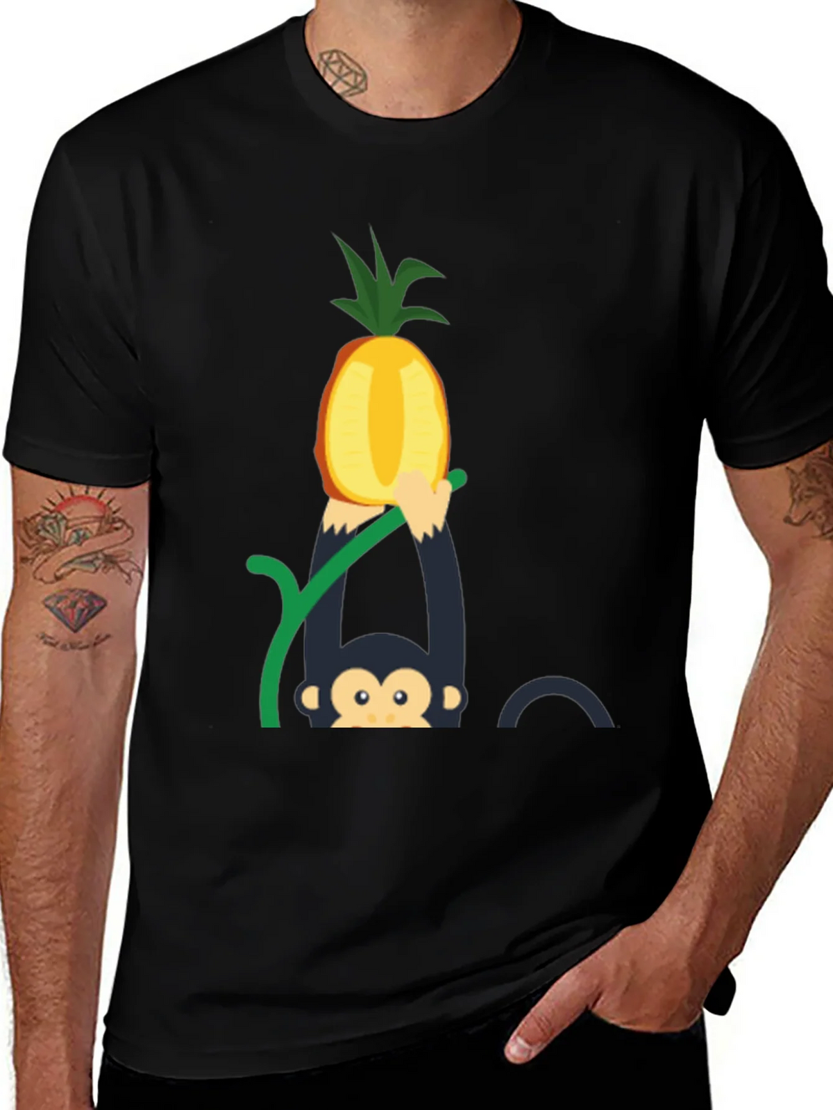 Monkey Pineapple T-Shirt - Fun Graphic Tee product image 1