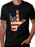 American Flag I Love You Hand T-Shirt product image 1