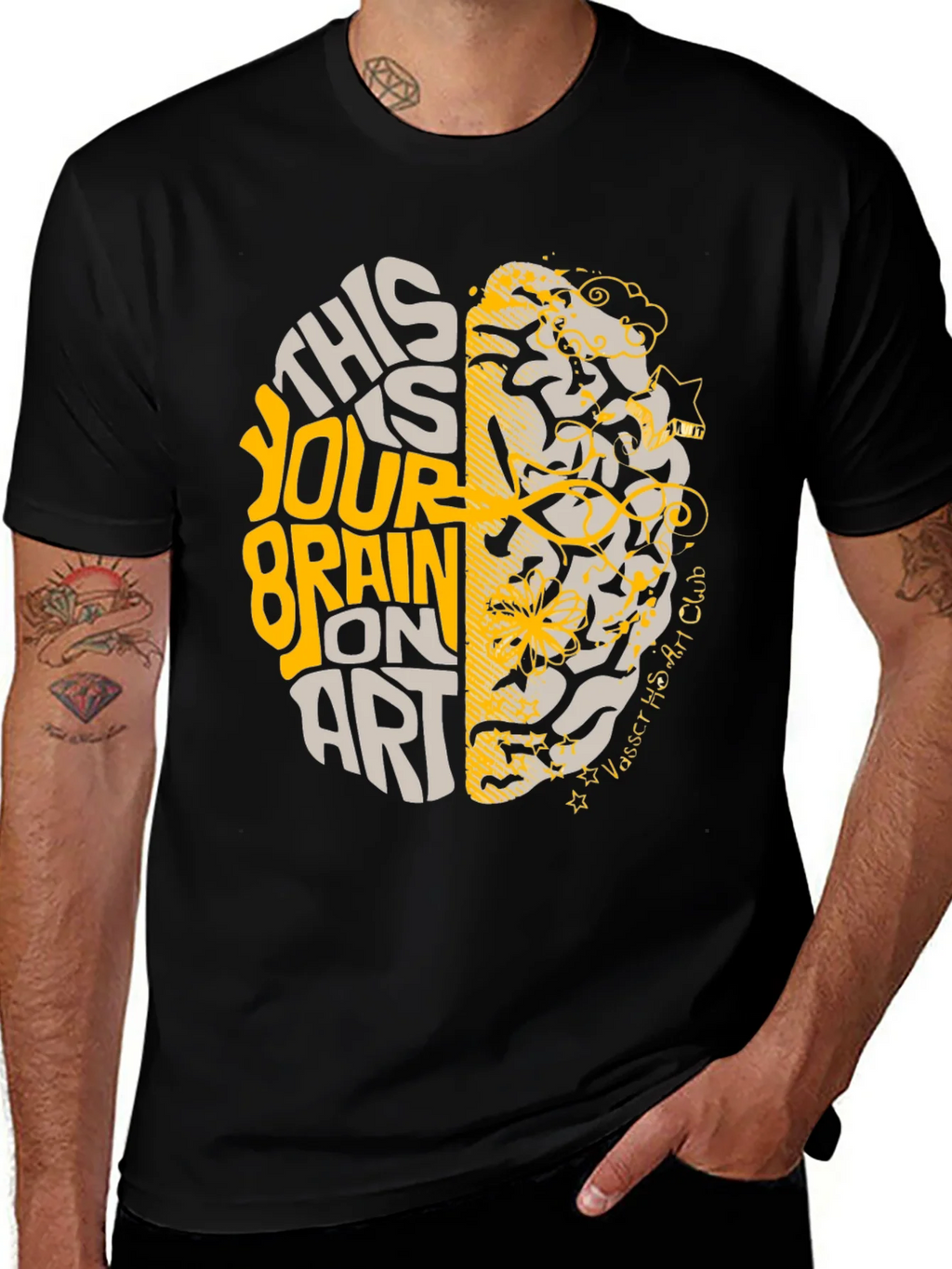 Brain on Art Graphic Tee - Stylish Creativity T-Shirt product image 1