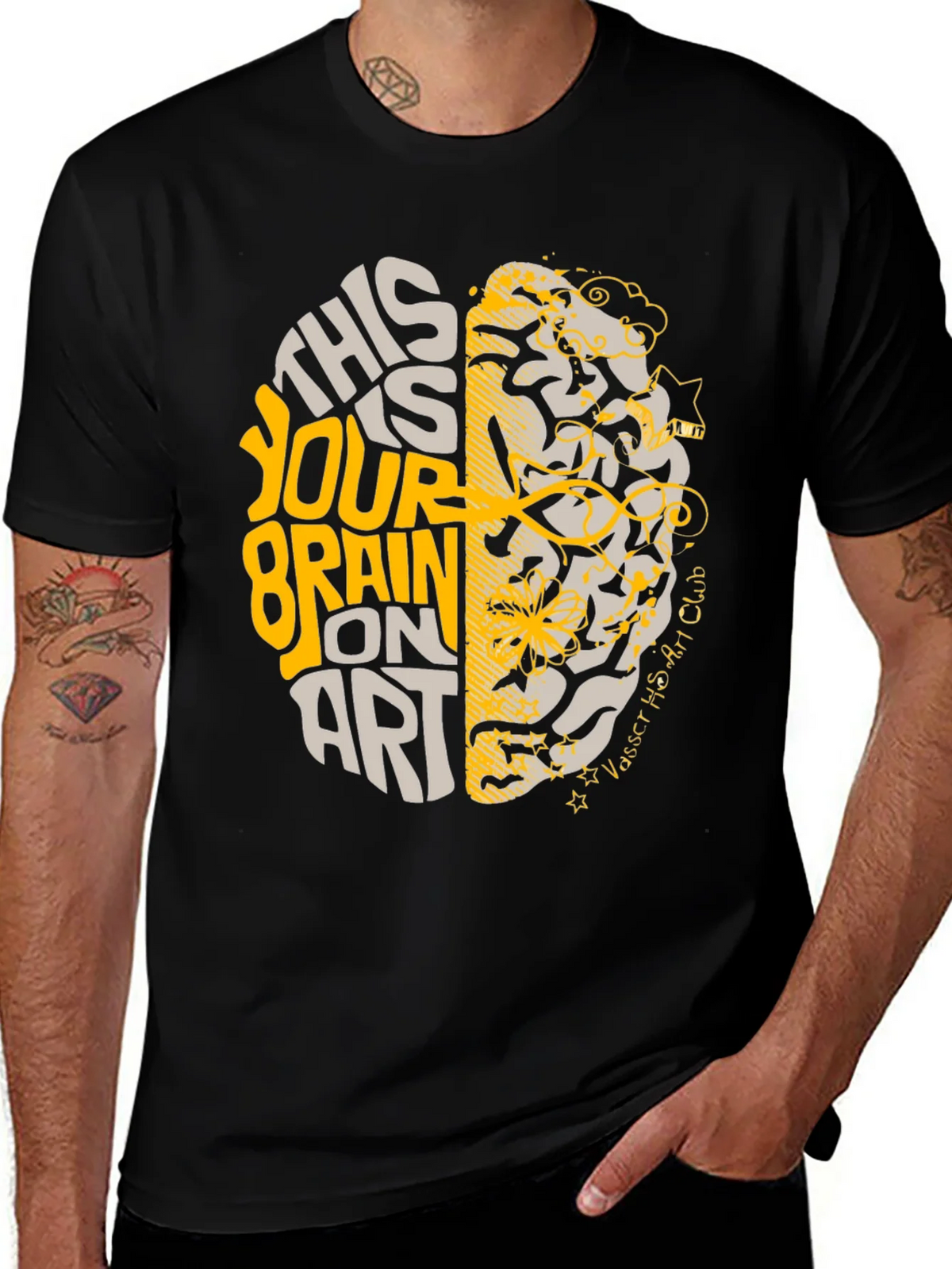 Brain on Art Graphic Tee - Stylish Creativity T-Shirt product image 1