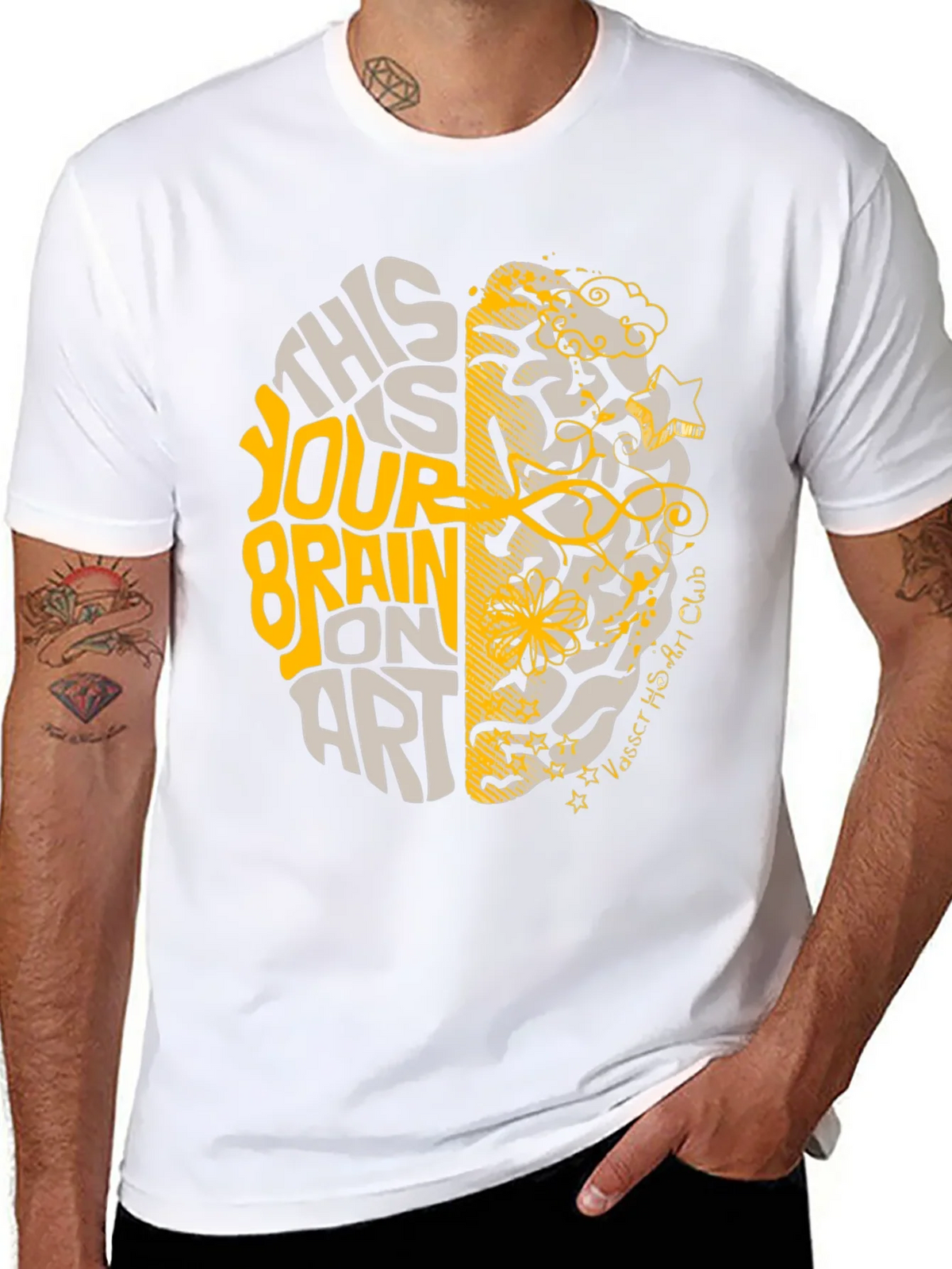 Brain on Art Graphic Tee - Stylish Creativity T-Shirt product image 7