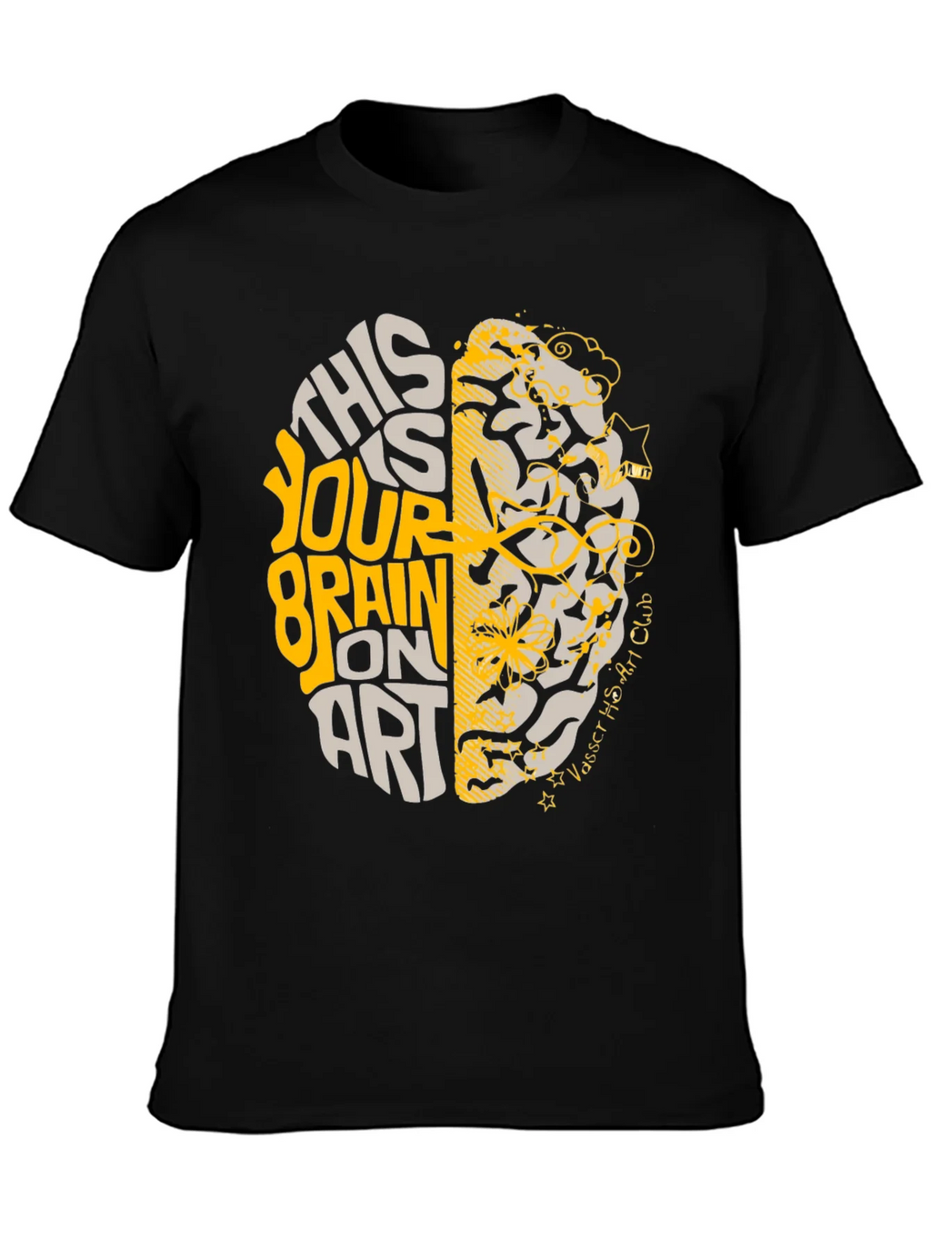 Brain on Art Graphic Tee - Stylish Creativity T-Shirt product image 3
