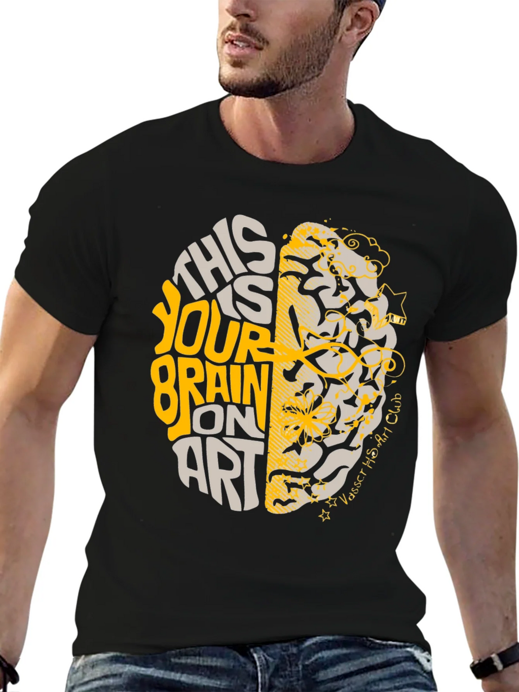 Brain on Art Graphic Tee - Stylish Creativity T-Shirt product image 6