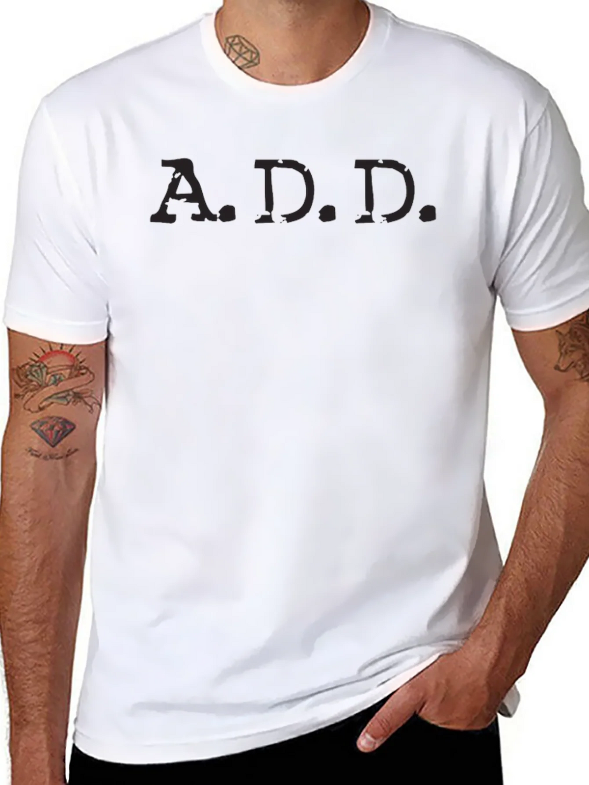 Mens Black A.D.D. T-Shirt product image 7