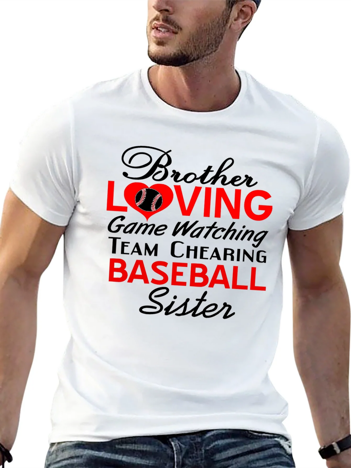 Brother Sister Baseball T-Shirt: Loving Game Day Tee product image 12