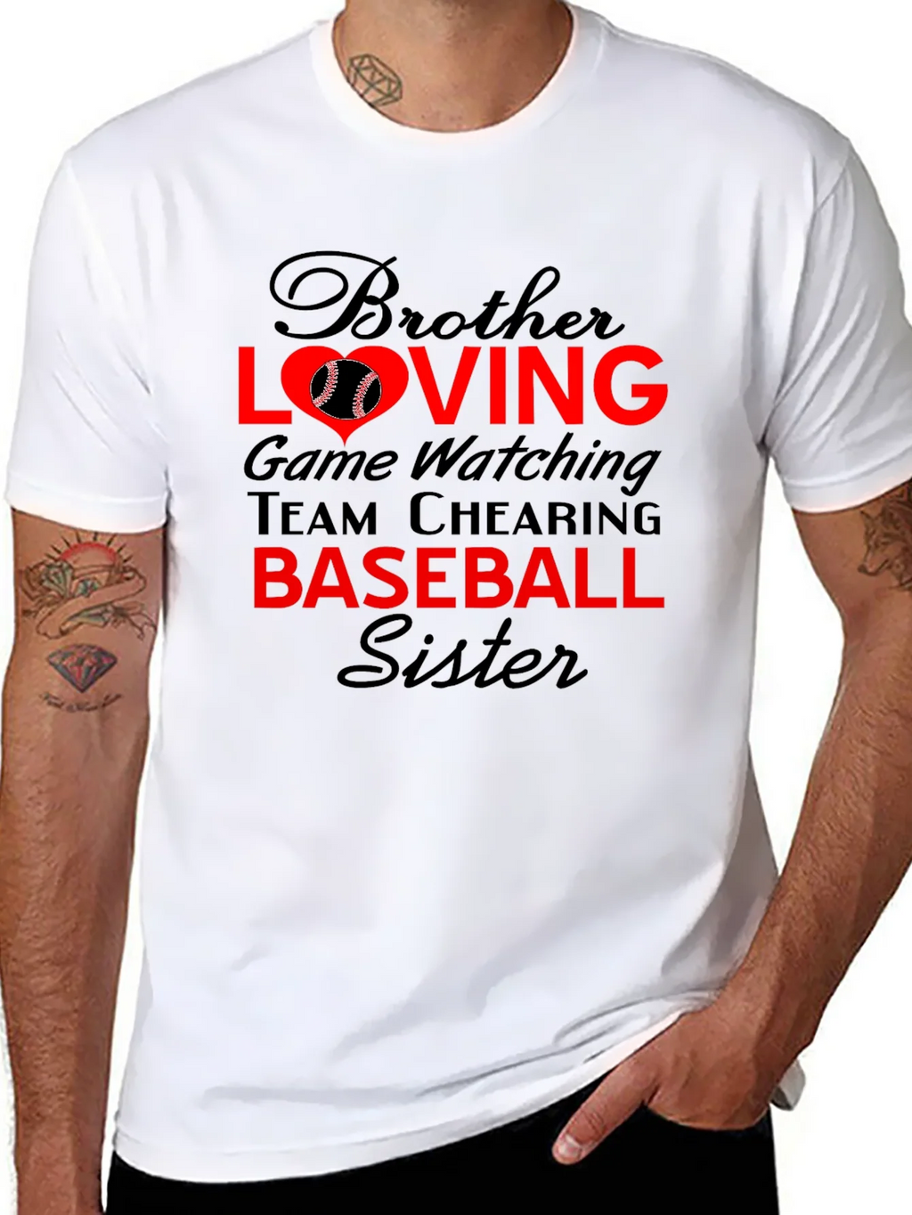 Brother Sister Baseball T-Shirt: Loving Game Day Tee product image 7