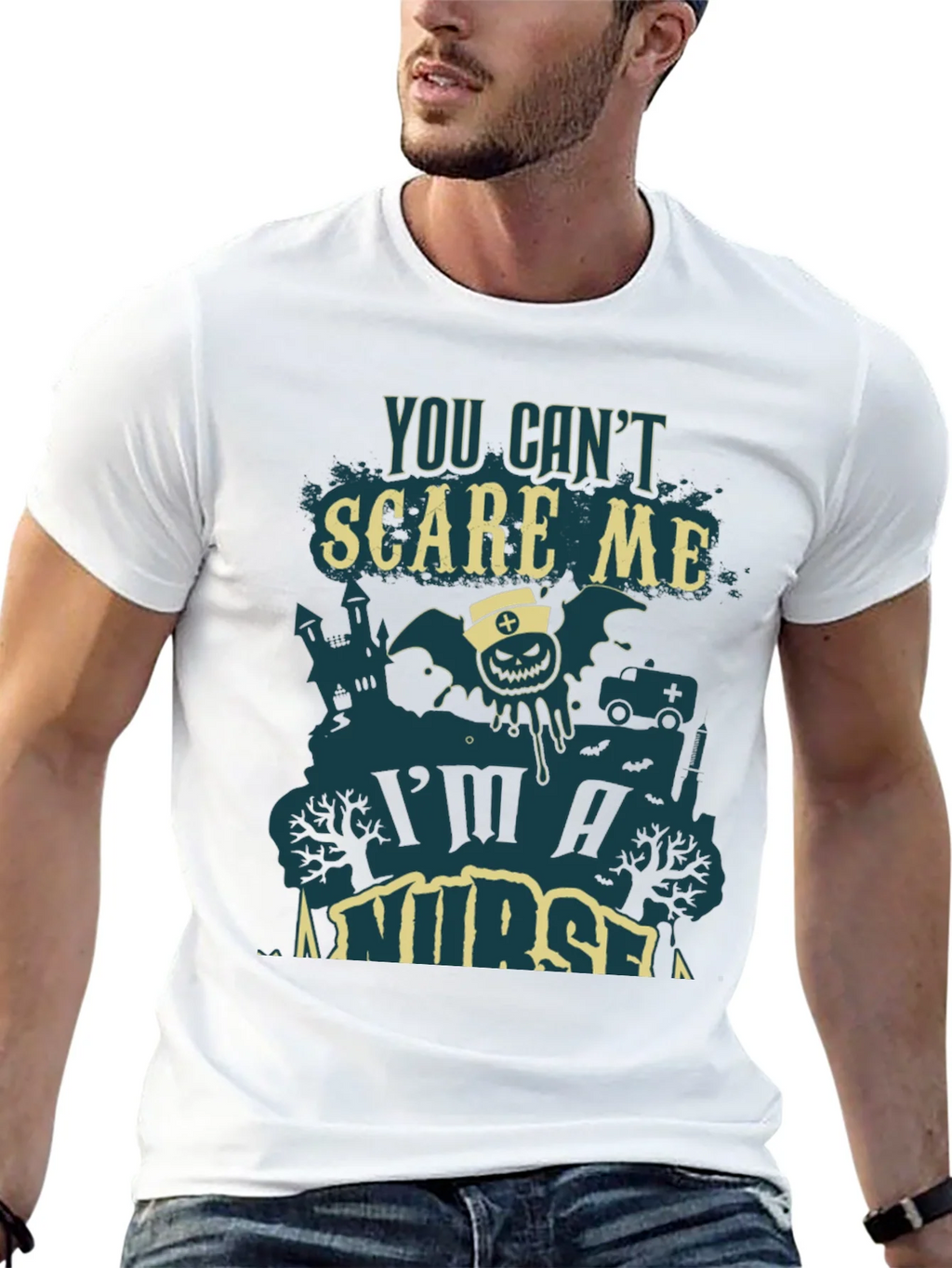 You Cant Scare Me Im A Nurse Halloween Tee product image 12