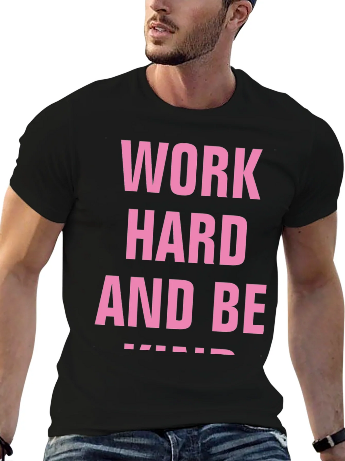 Work Hard And Be Kind Black T-Shirt product image 6