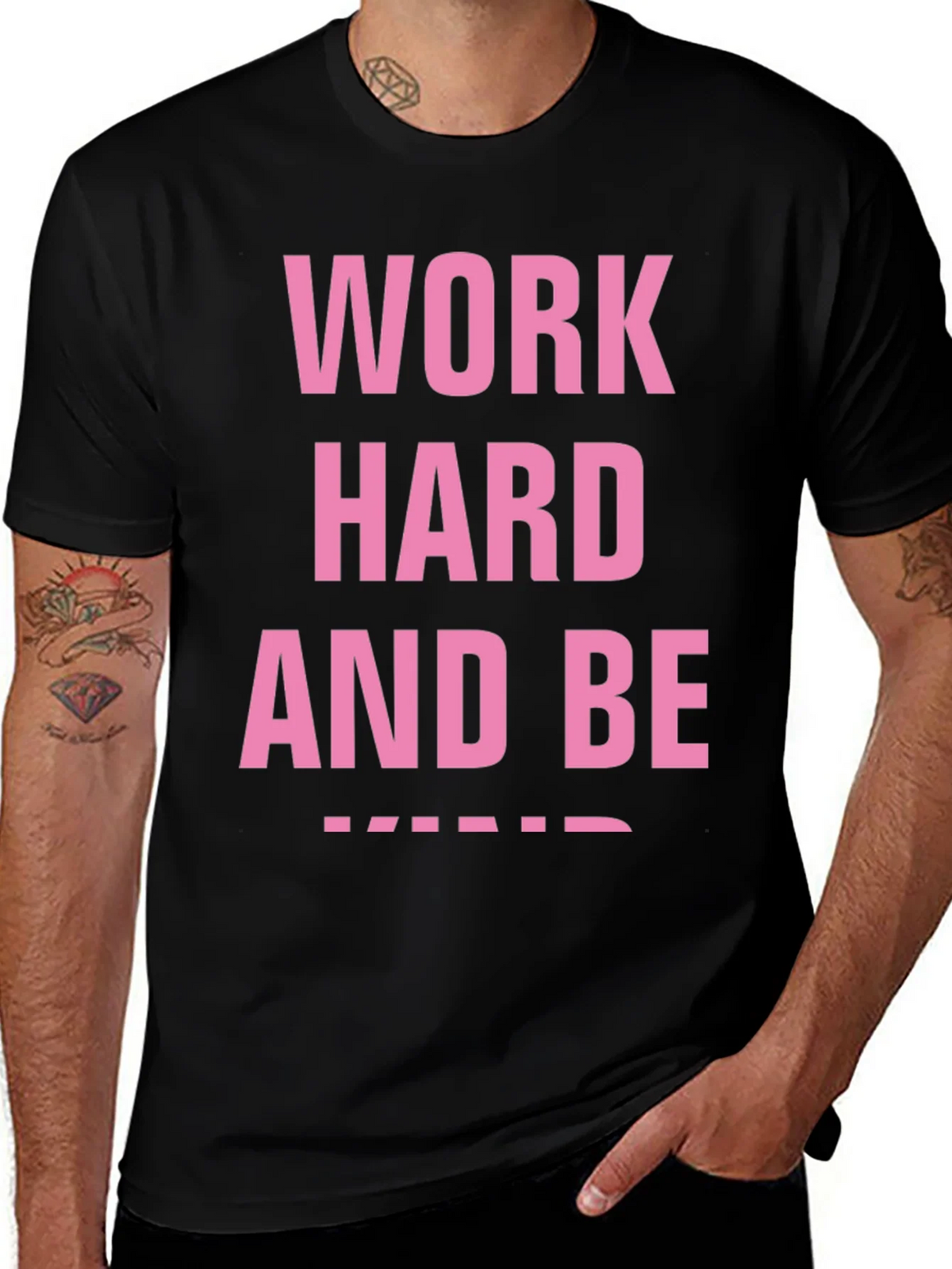 Work Hard And Be Kind Black T-Shirt product image 1