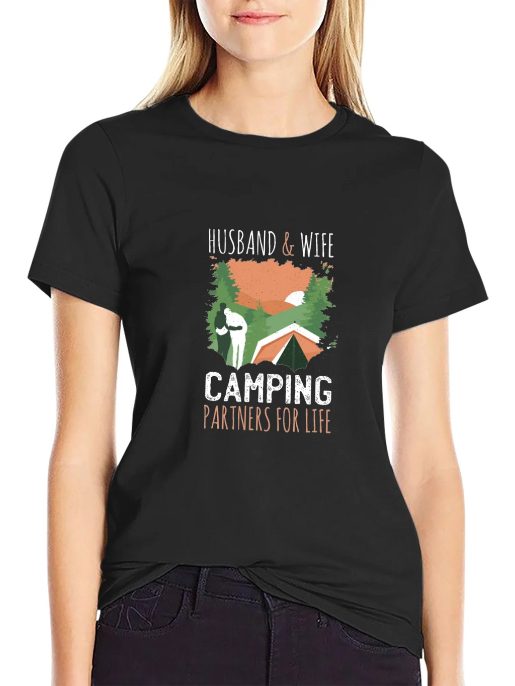 Husband & Wife Camping Partners T-Shirt product image 2