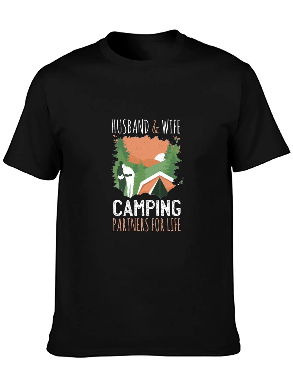 Husband & Wife Camping Partners T-Shirt product image 3