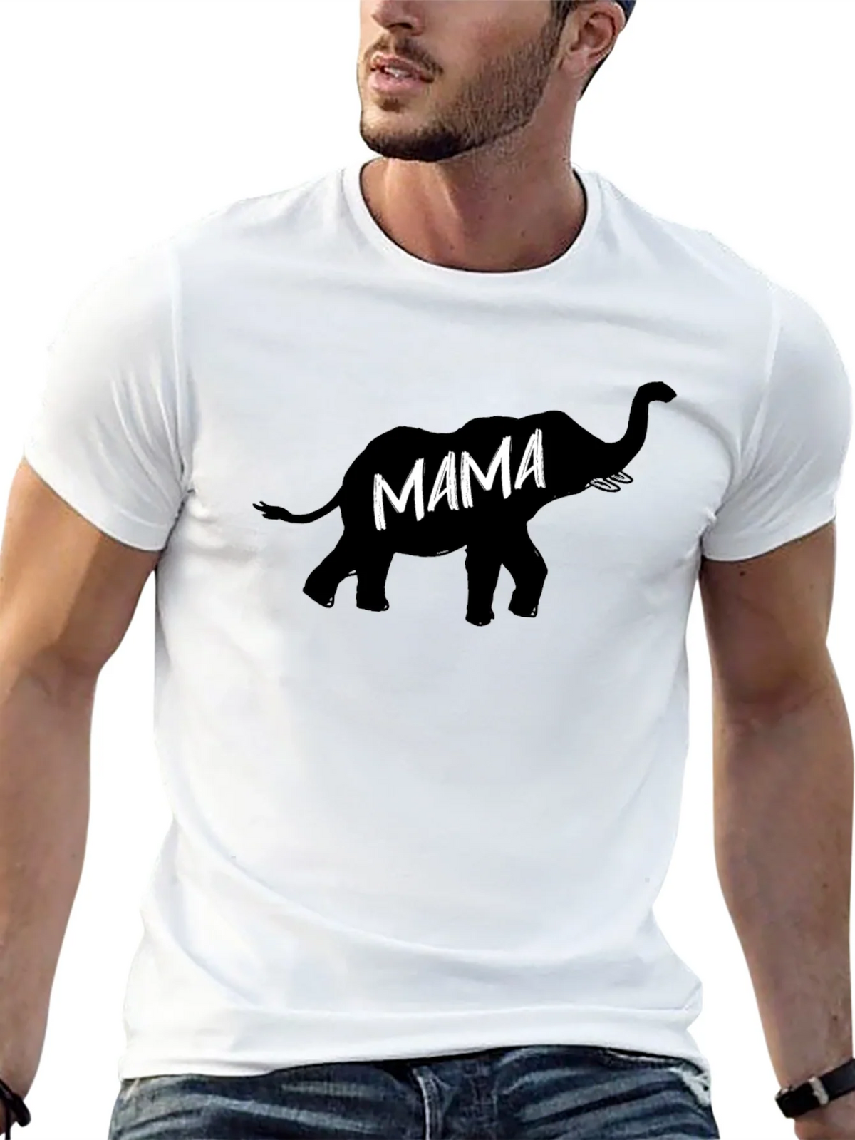 Mama Elephant Black T-Shirt - Comfortable & Stylish product image 12