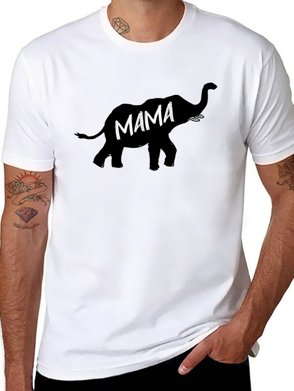Mama Elephant Black T-Shirt - Comfortable & Stylish product image 7
