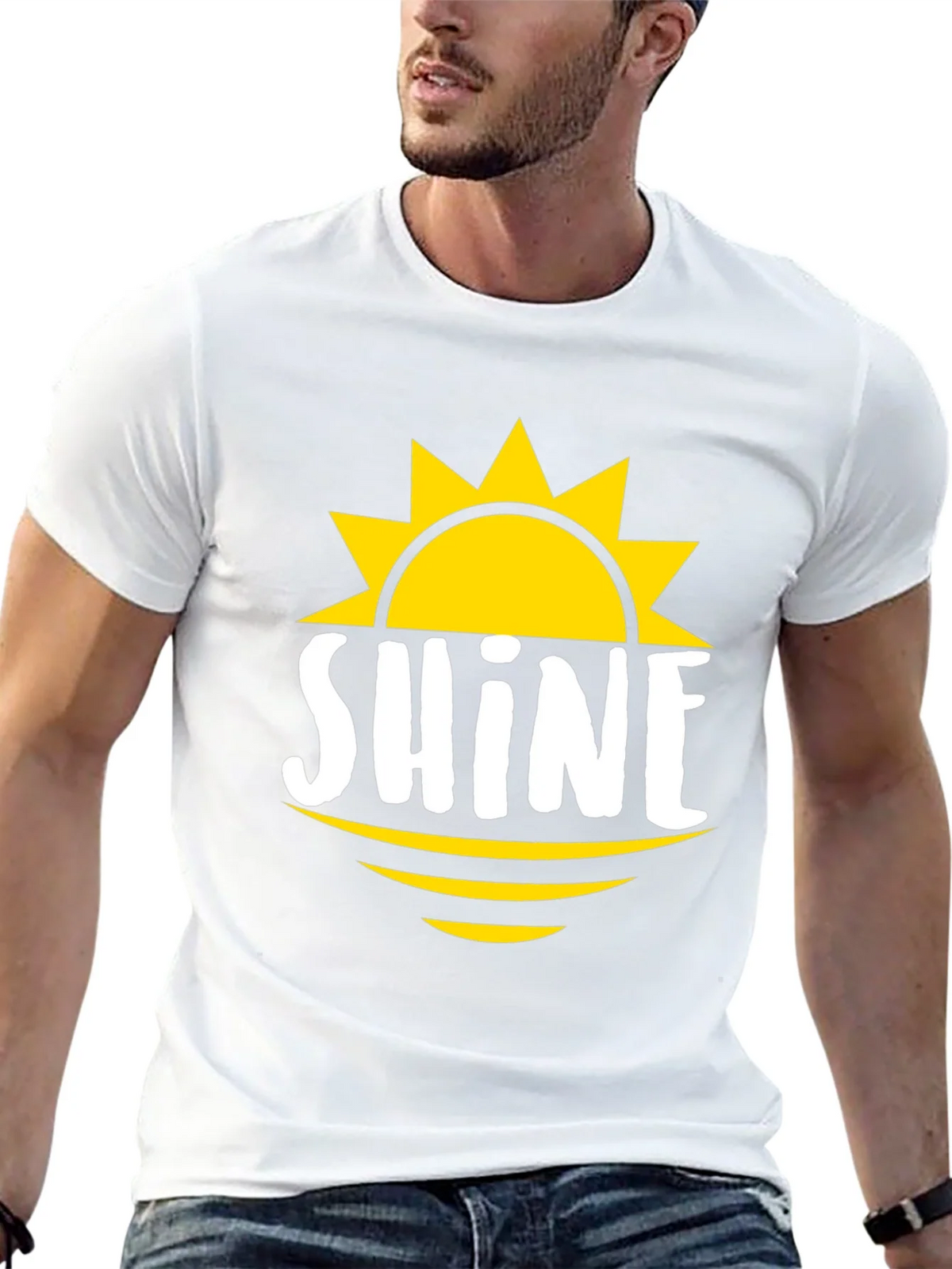 Shine Graphic Tee - Mens Black Cotton T-Shirt product image 7