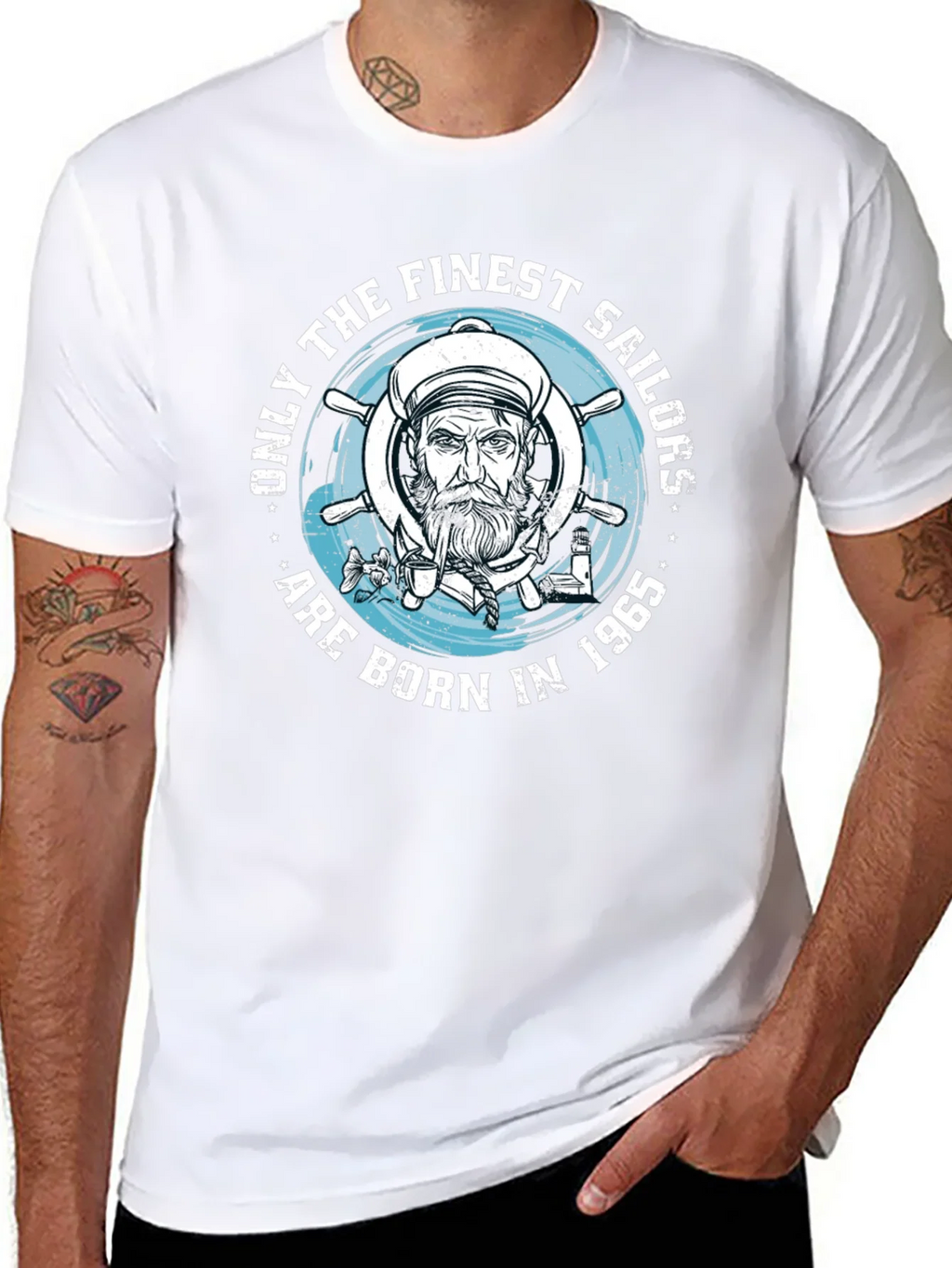 Finest Sailors Born in 1965 T-Shirt product image 7