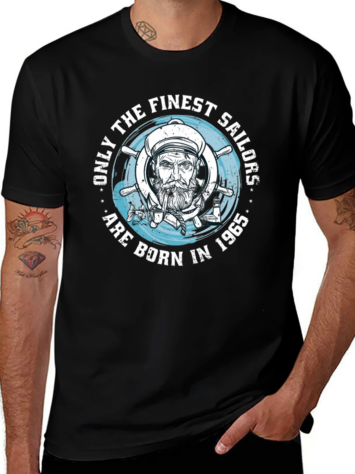Finest Sailors Born in 1965 T-Shirt product image 1