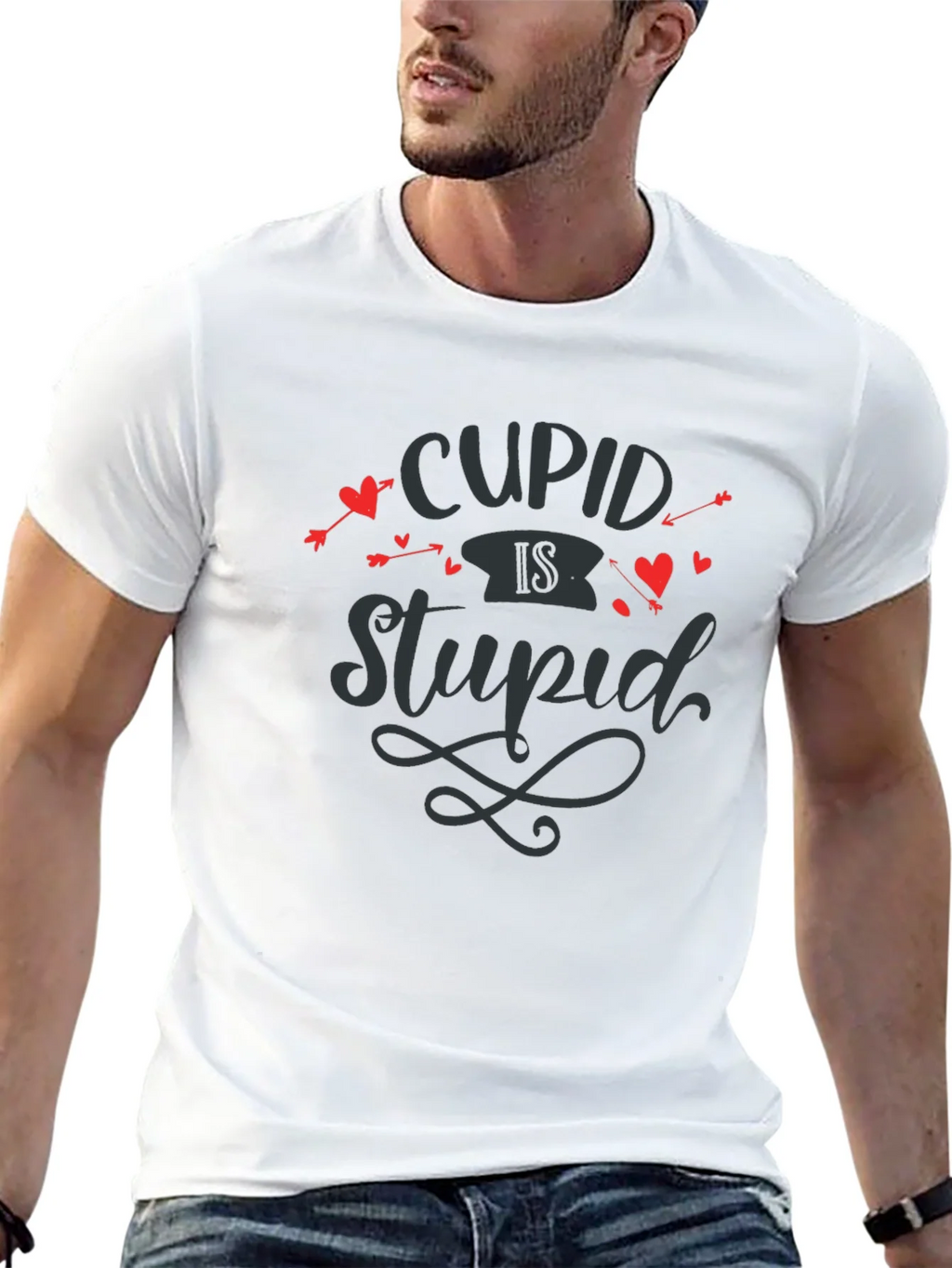 Cupid Is Stupid Graphic Tee - Valentines Anti-Love T-Shirt product image 12