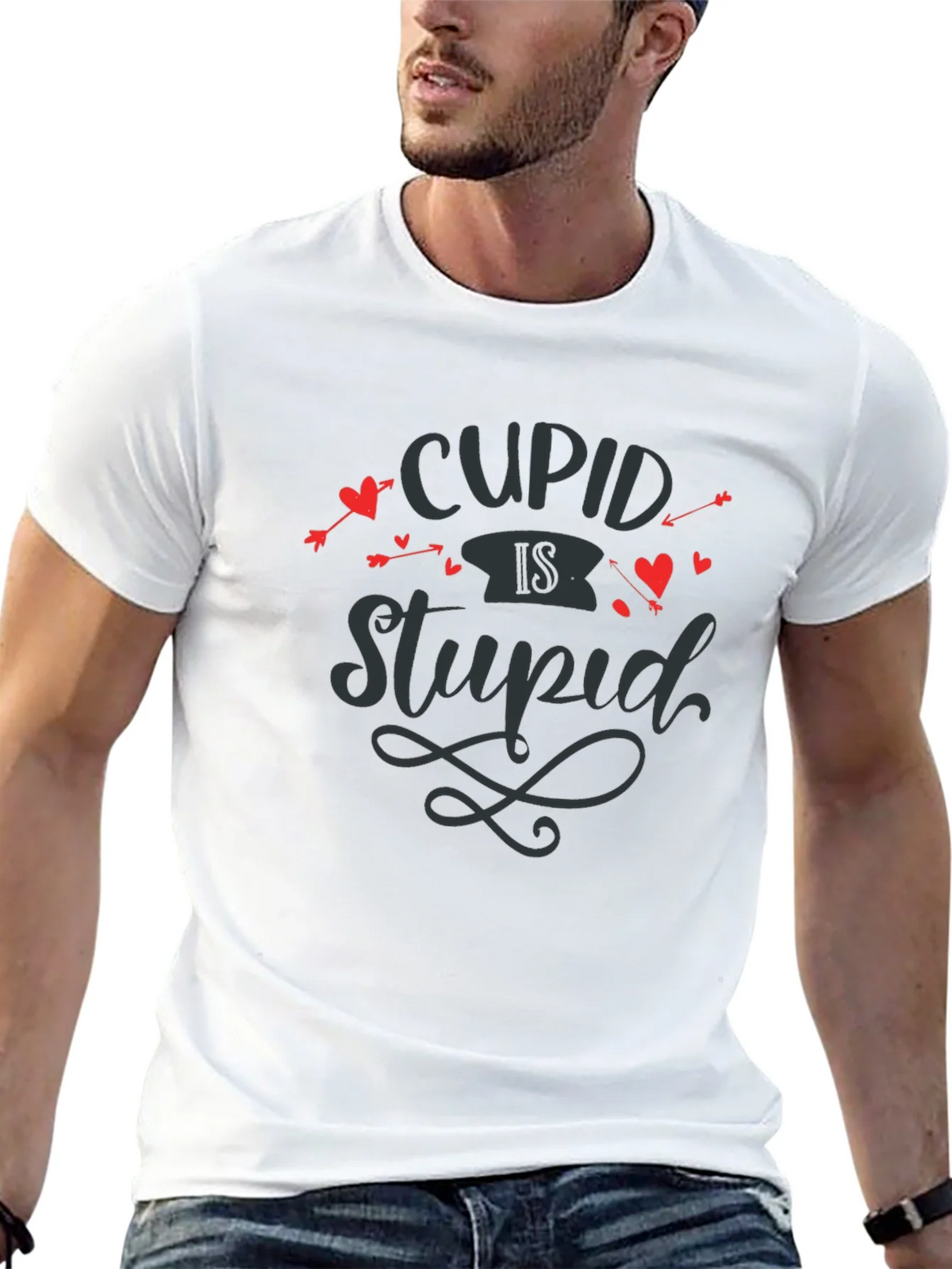 Cupid Is Stupid Graphic Tee - Valentines Anti-Love T-Shirt product image 12