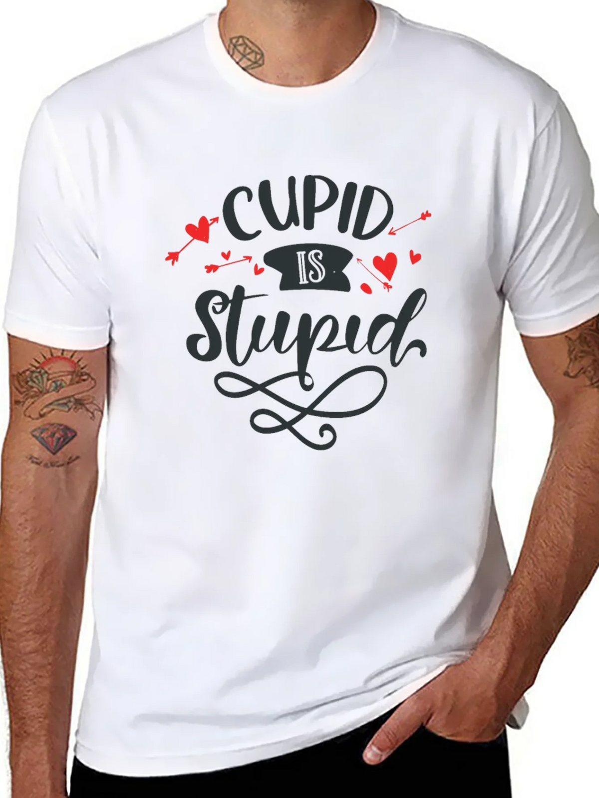 Cupid Is Stupid Graphic Tee - Valentines Anti-Love T-Shirt product image 7