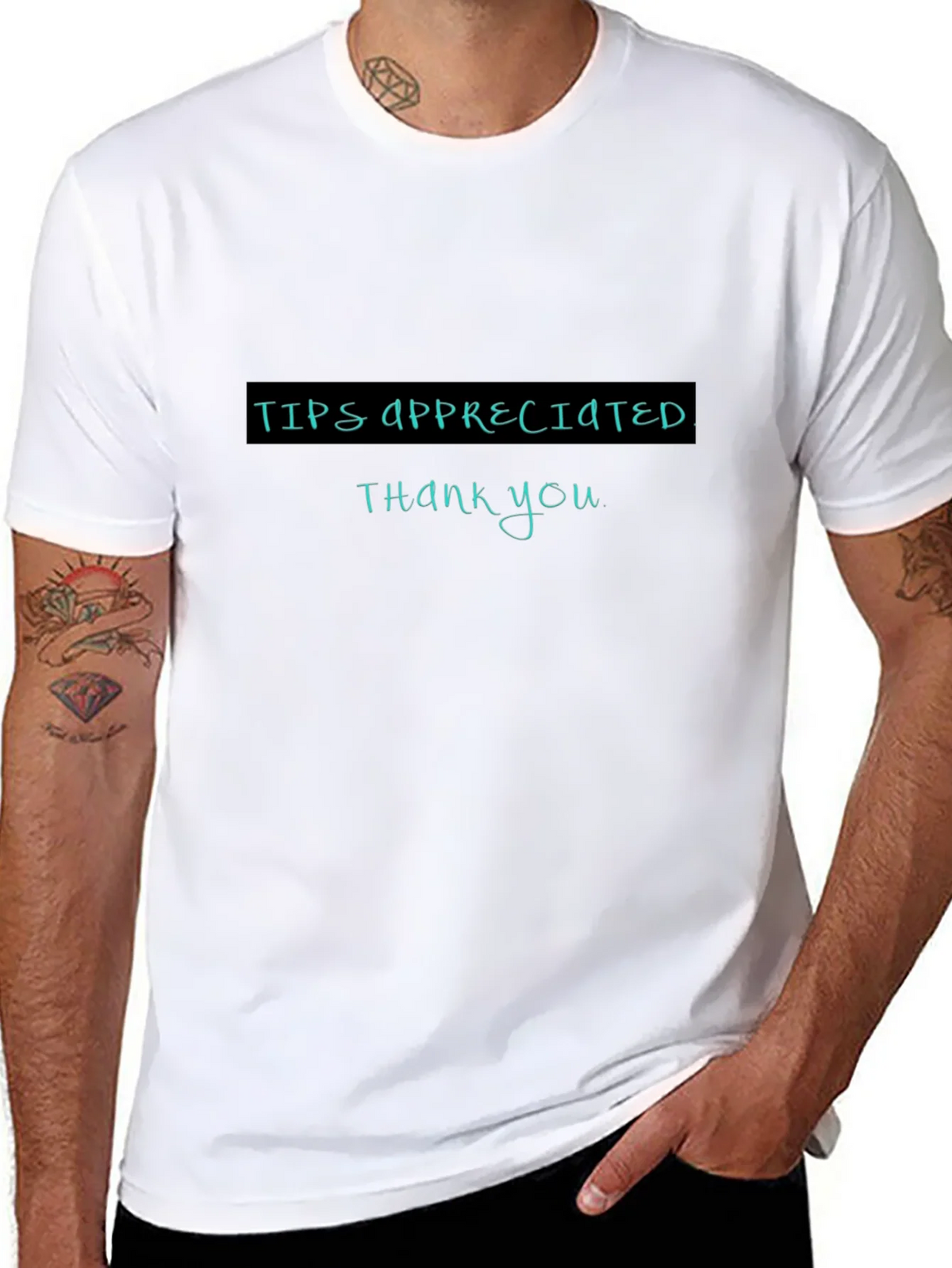 Tips Appreciated Crewneck T-Shirt product image 7