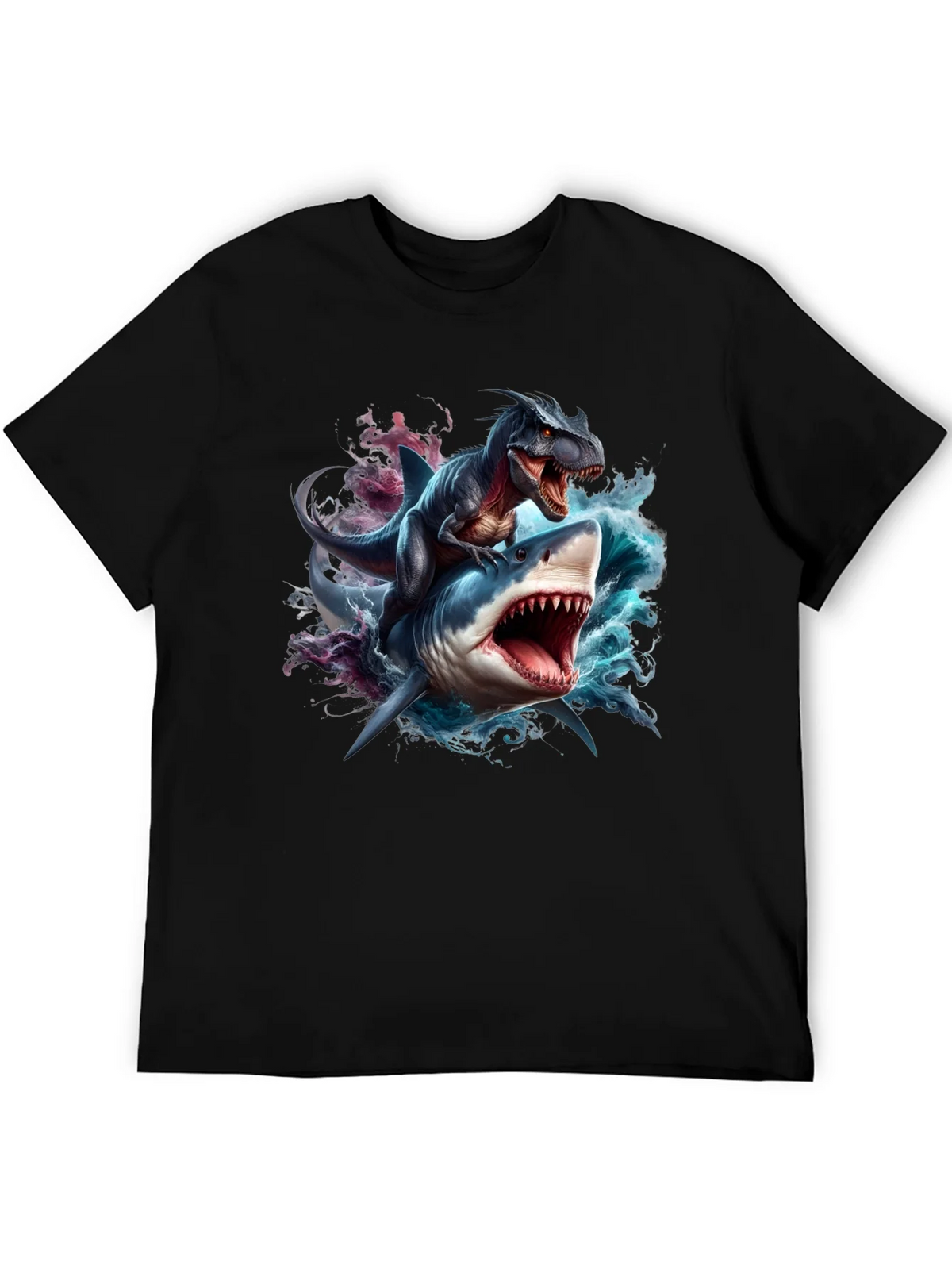 Dino Shark Rider Graphic Tee product image 5