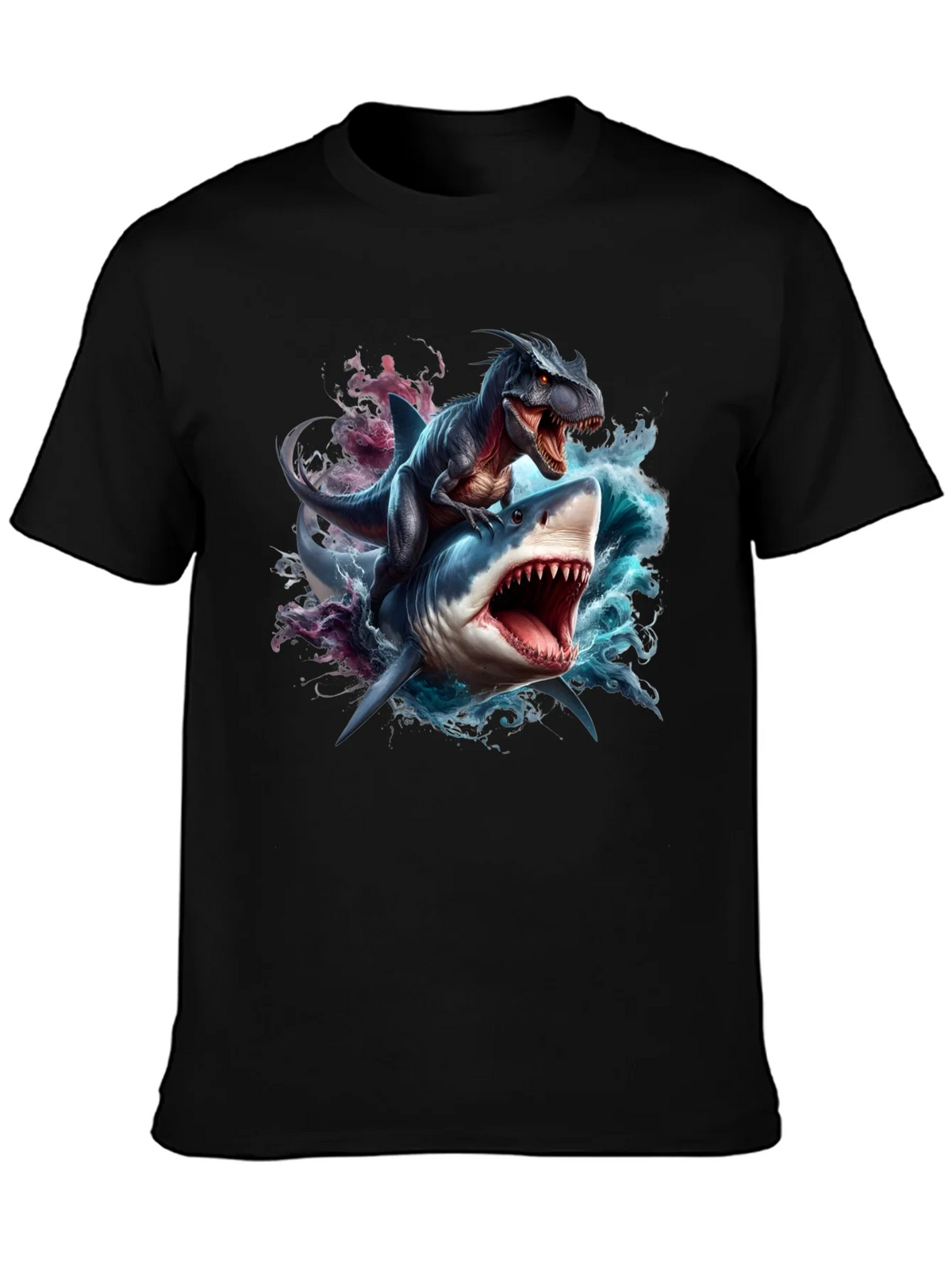 Dino Shark Rider Graphic Tee product image 3