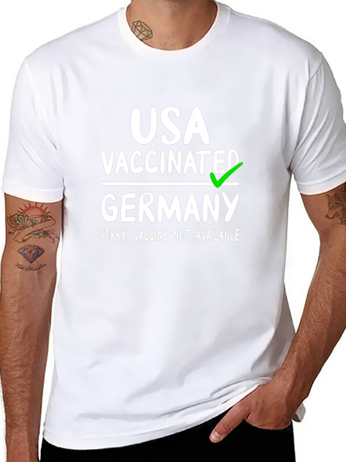 USA Vaccinated vs. Germany T-Shirt product image 7