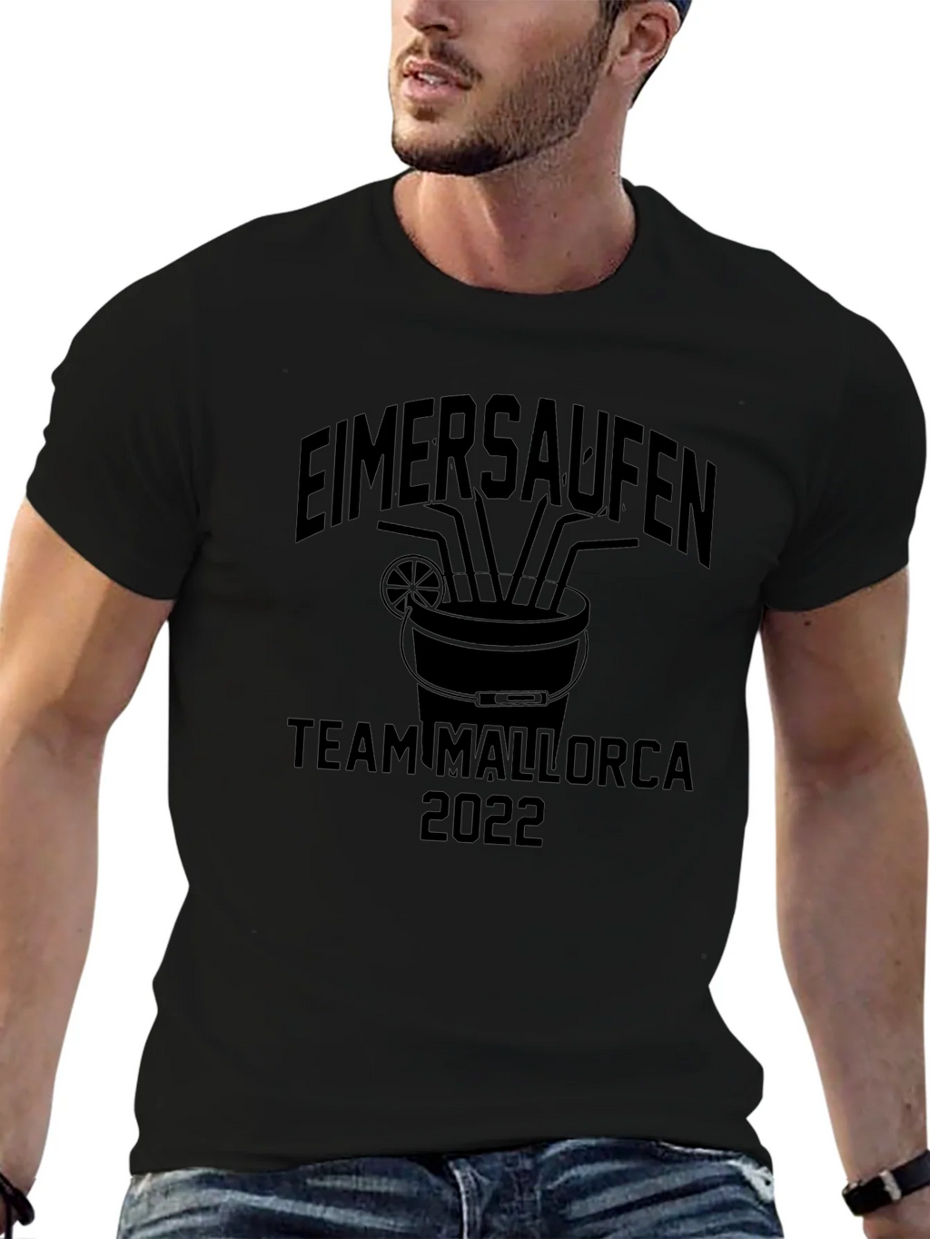 Eimersaufen Team Mallorca 2022 Black T-Shirt product image 6