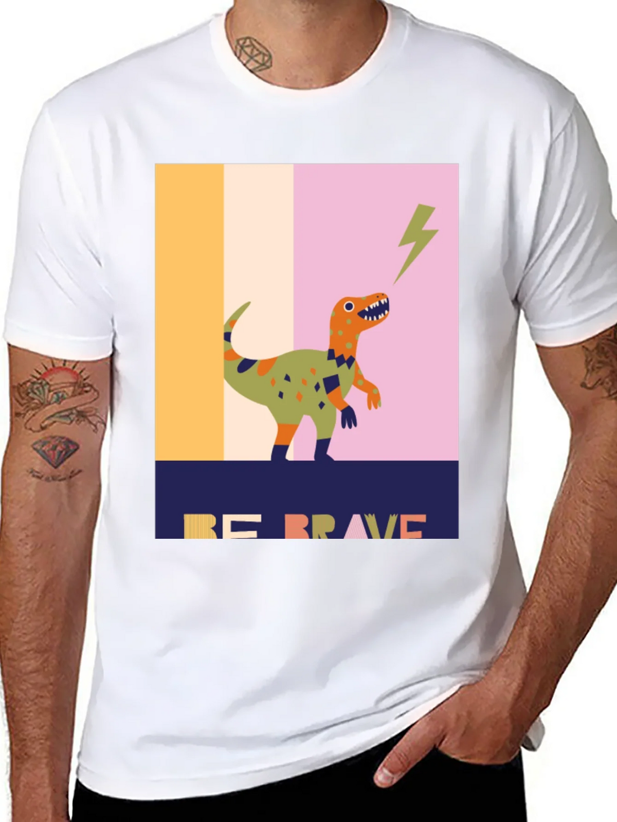 Be Brave Dinosaur Graphic Tee - Unique Design product image 3