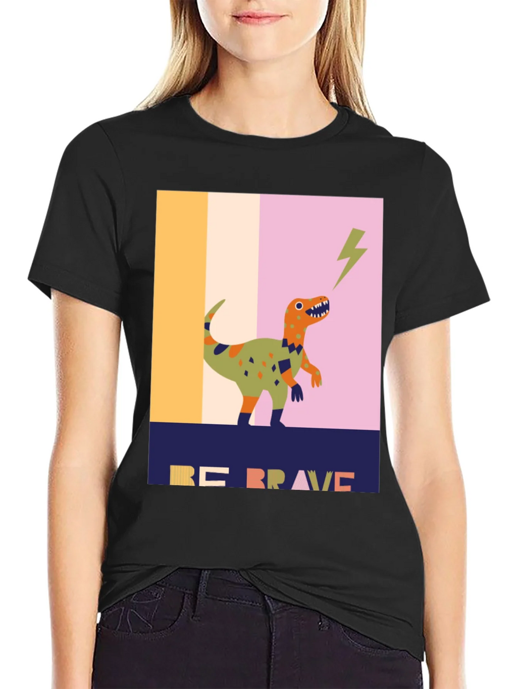 Be Brave Dinosaur Graphic Tee - Unique Design product image 2