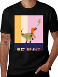 Be Brave Dinosaur Graphic Tee - Unique Design product image 1