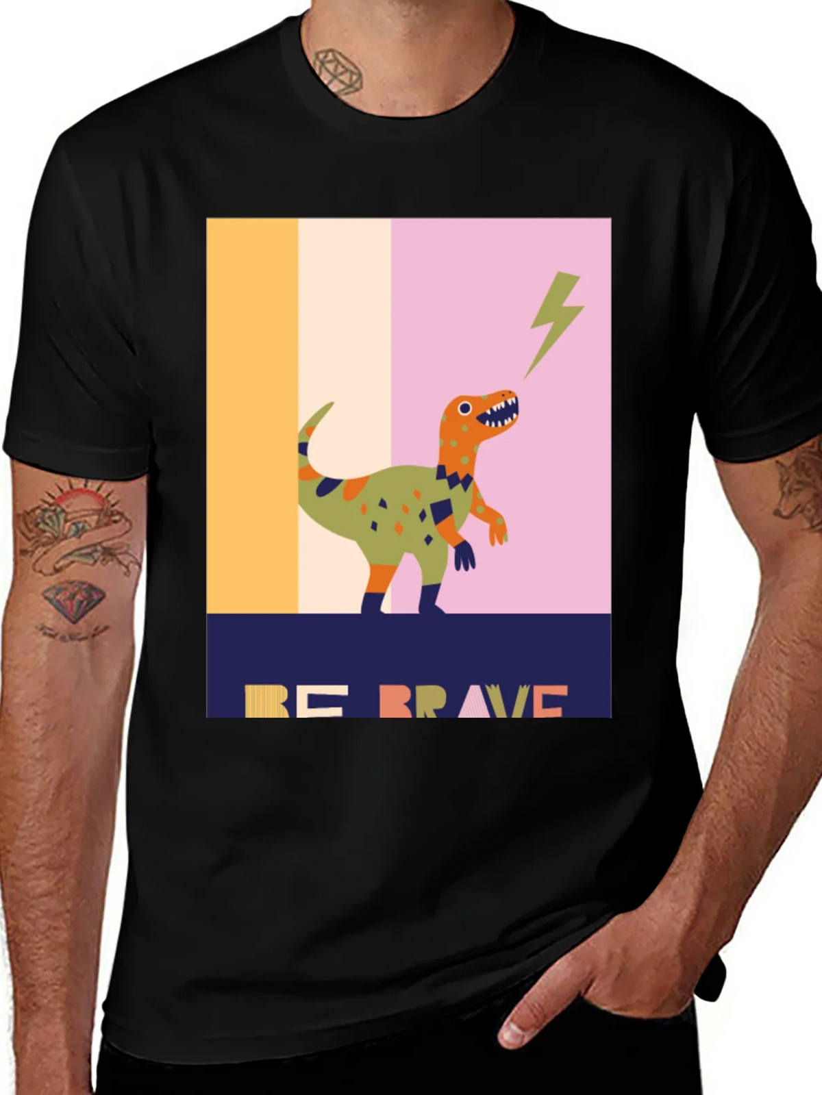 Be Brave Dinosaur Graphic Tee - Unique Design product image 1