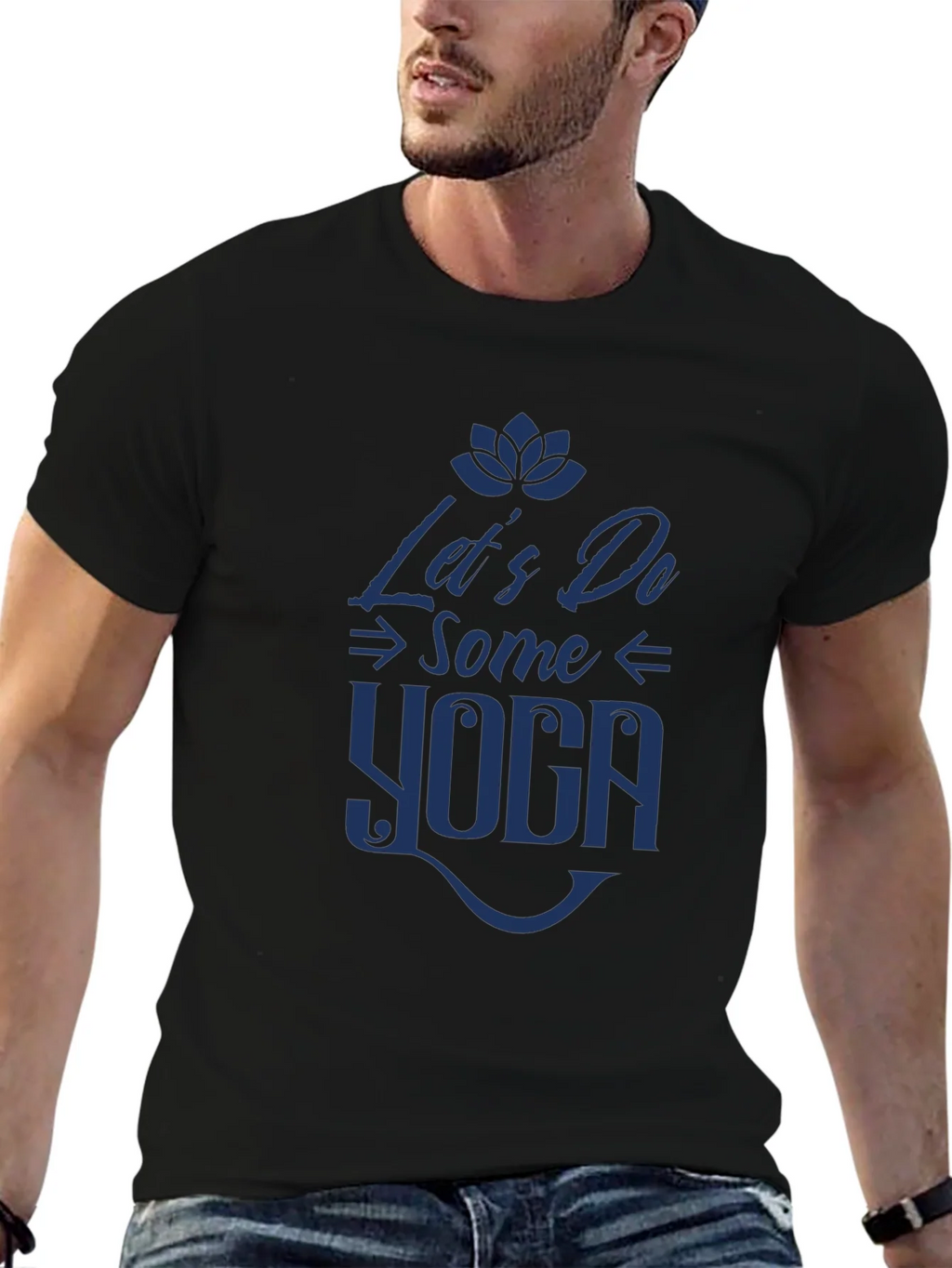Lets Do Some Yoga Graphic Tee - Black product image 6