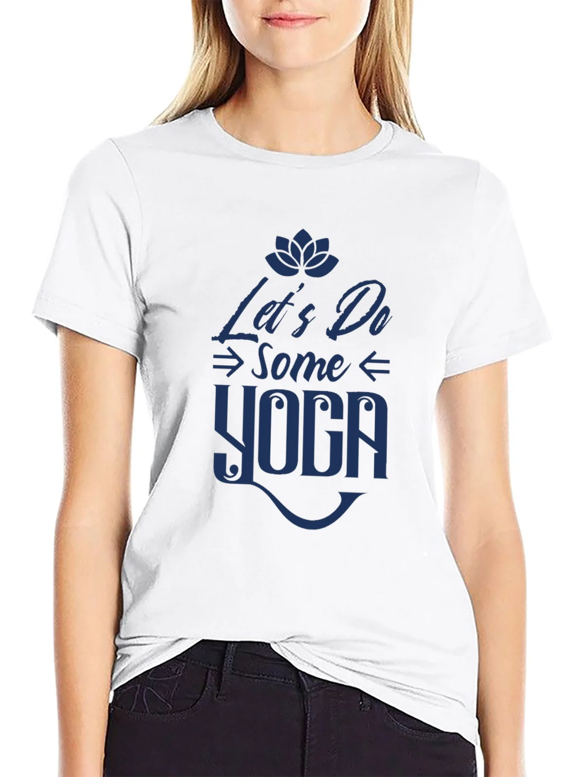 Lets Do Some Yoga Graphic Tee - Black product image 8