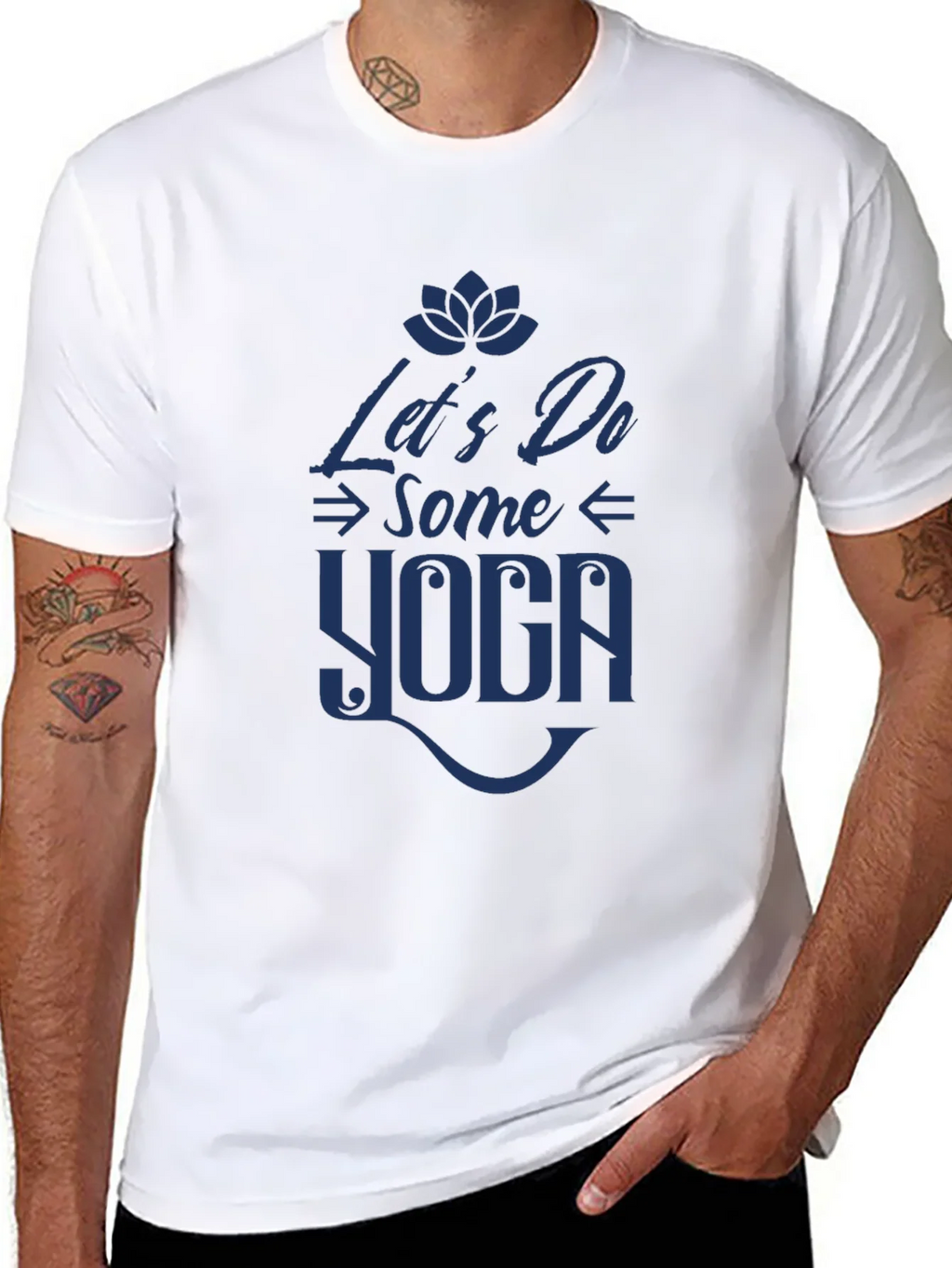 Lets Do Some Yoga Graphic Tee - Black product image 7