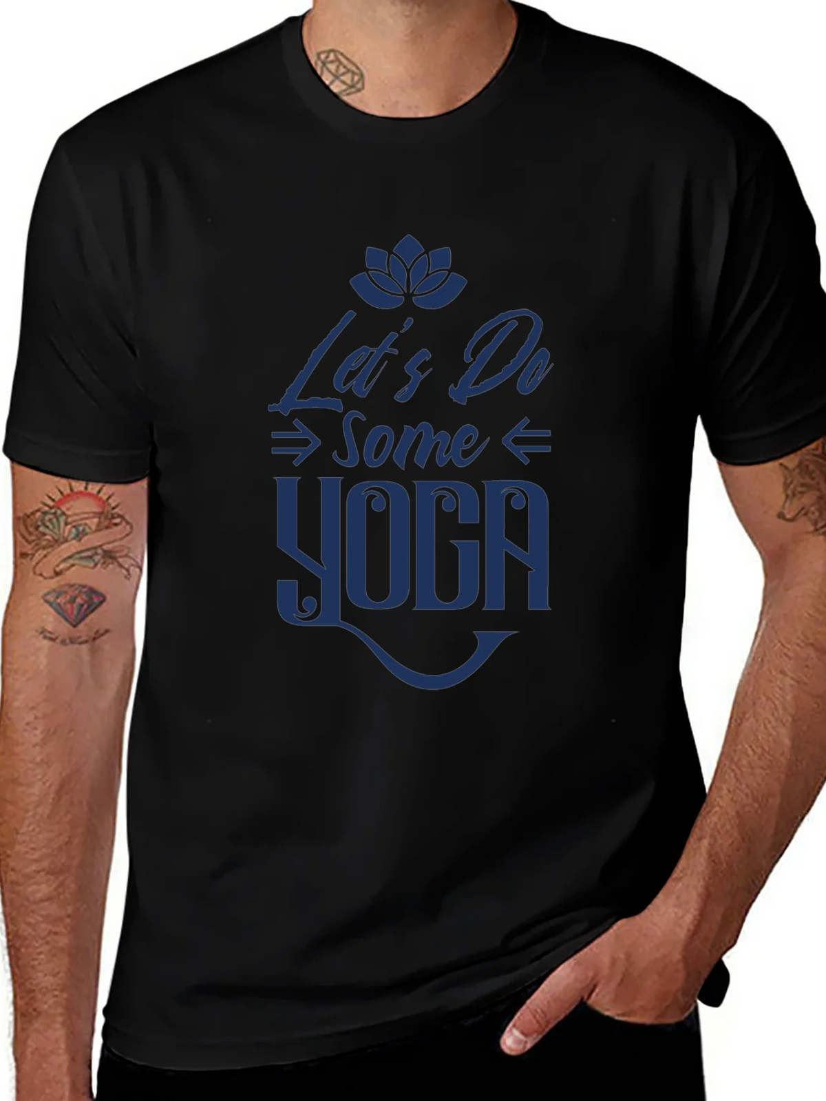 Lets Do Some Yoga Graphic Tee - Black product image 1