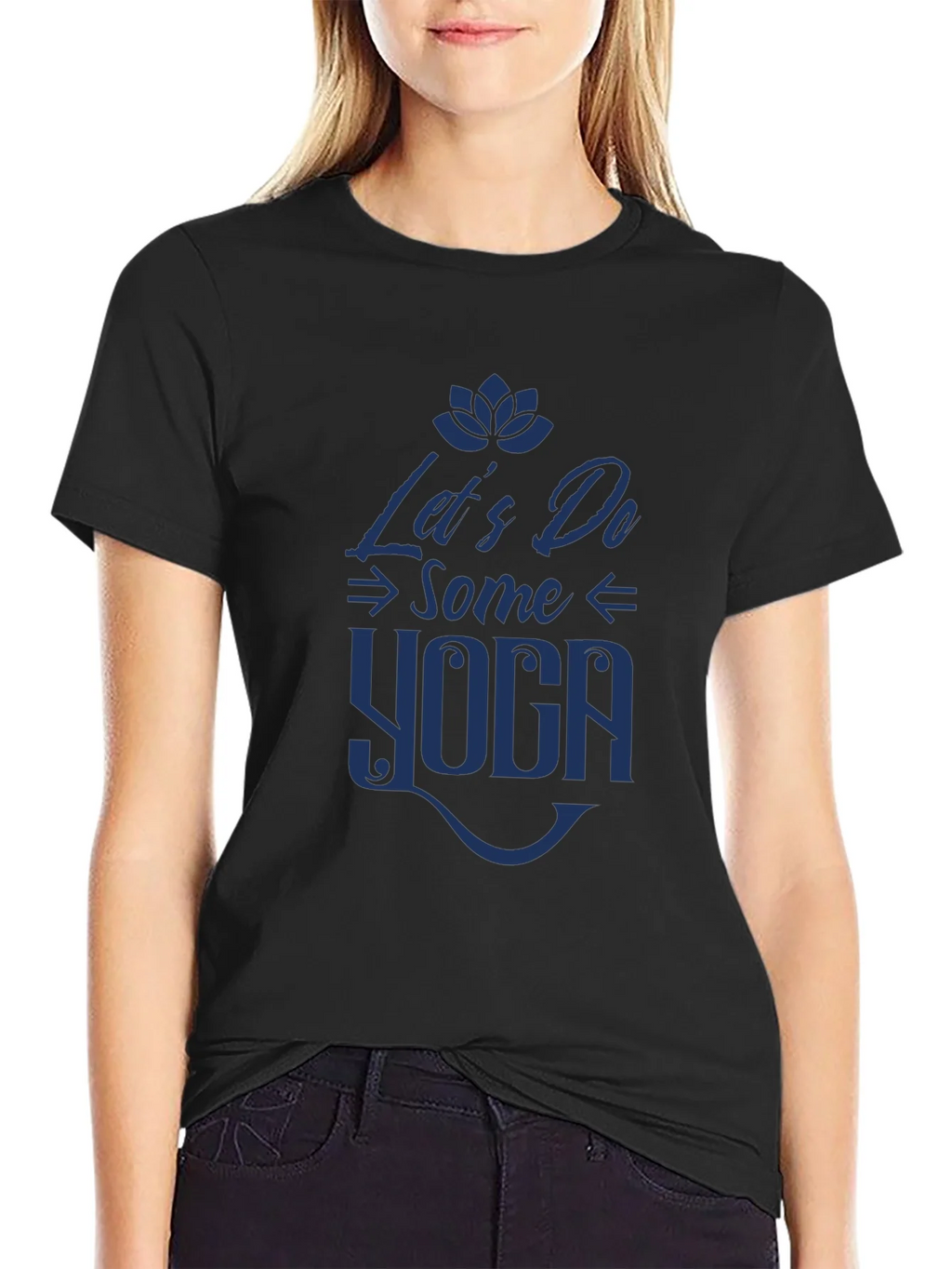 Lets Do Some Yoga Graphic Tee - Black product image 2