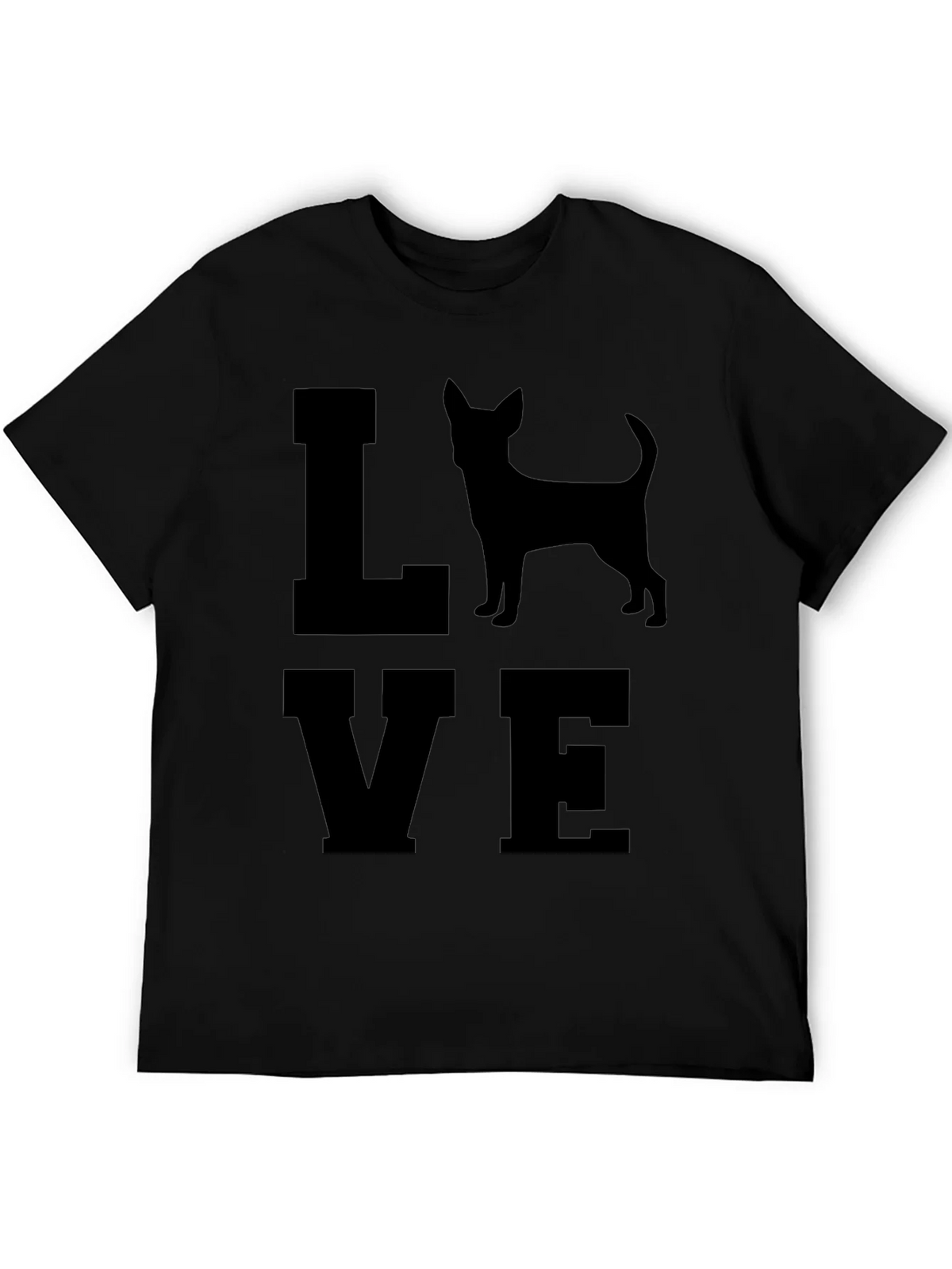Love Chihuahua Mens Black T-Shirt product image 4
