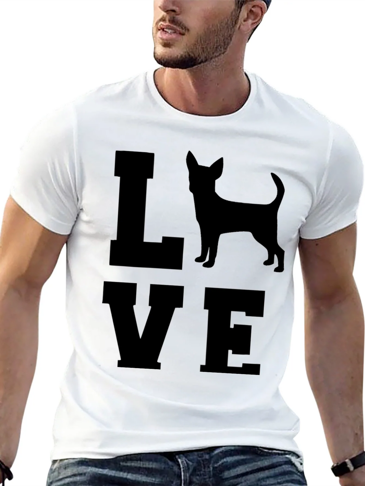 Love Chihuahua Mens Black T-Shirt product image 10