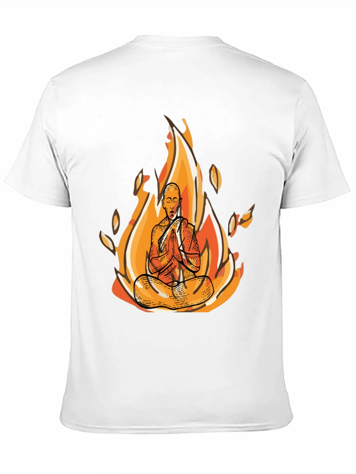 Zen Monk Fire Graphic Black T-Shirt product image 10