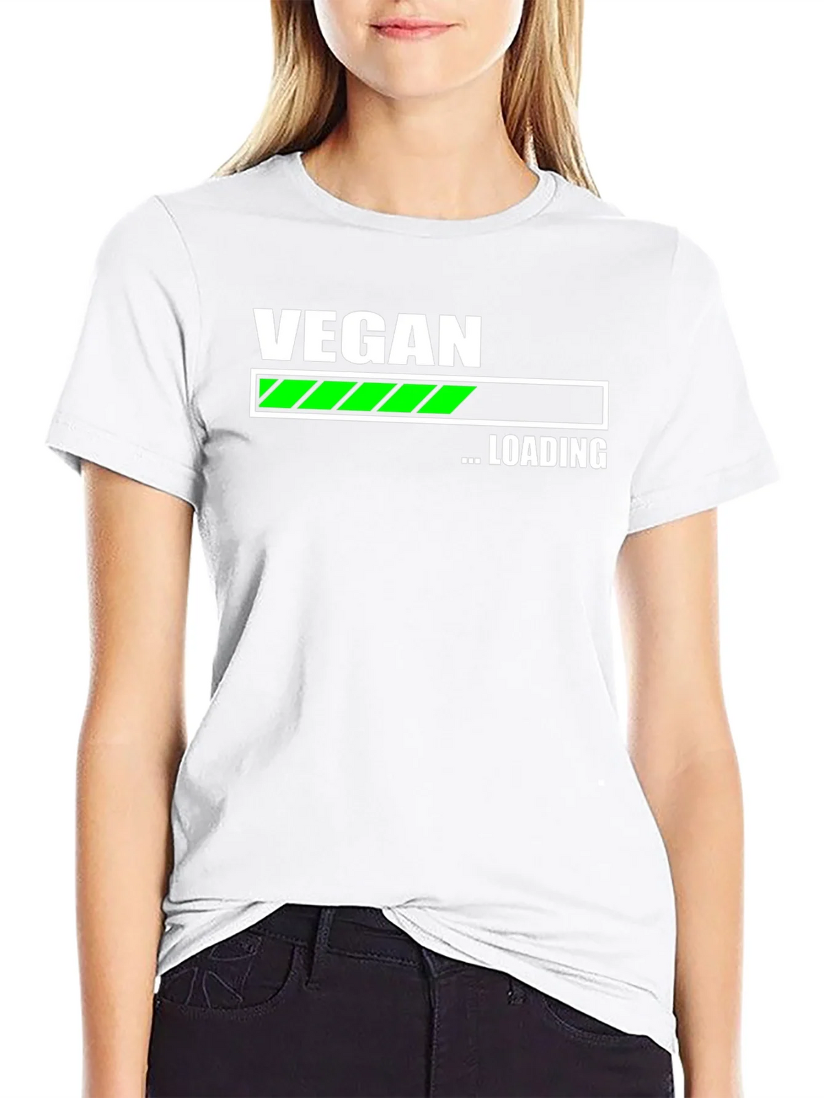 Vegan Loading T-Shirt - Black Cotton Blend product image 8