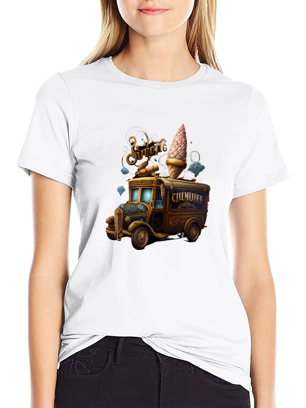 Vintage Ice Cream Truck Graphic Tee product image 8